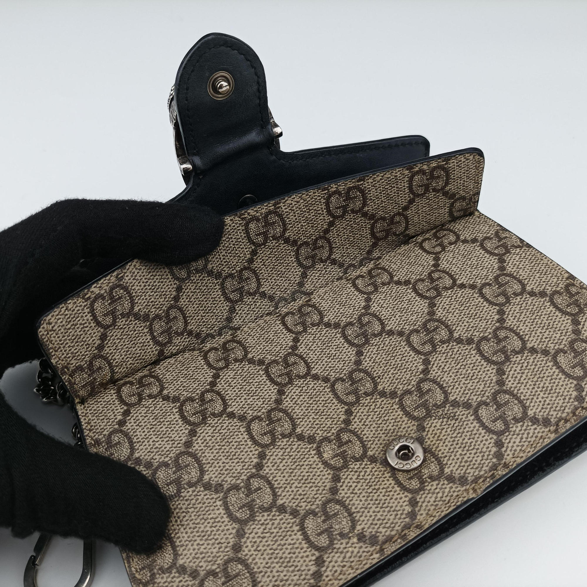 Secondhand Gucci Dionysus beige×black PVC coated canvas×suede 476432 shoulderbag | stylenewstar
