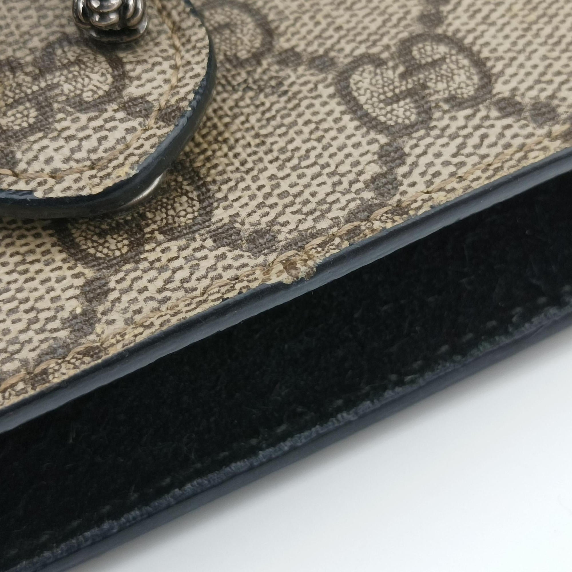 Secondhand Gucci Dionysus beige×black PVC coated canvas×suede 476432 shoulderbag | stylenewstar