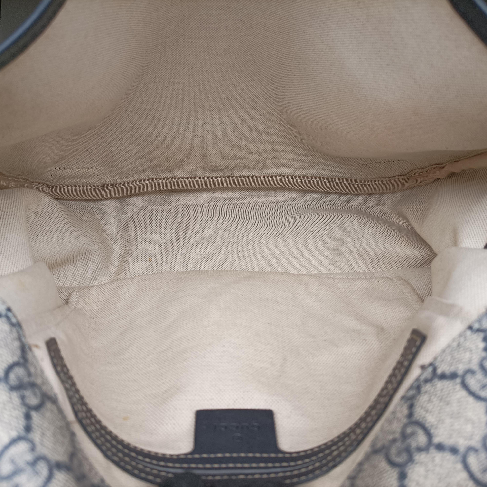 Vintage Gucci GG Plus Messenger beige×navy PVC coated canvas×Leather 201732 shoulderbag | stylenewstar