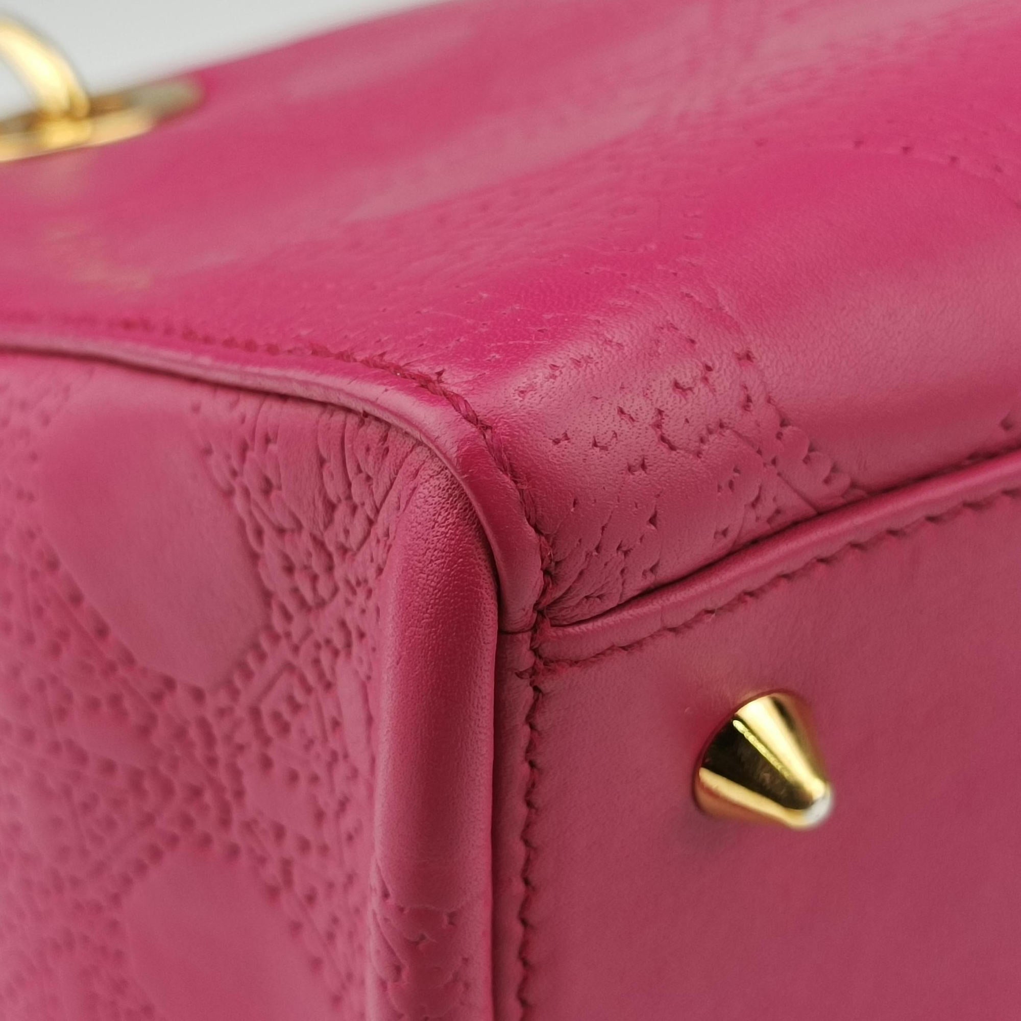 Pre-owned Christian Dior Lady Dior Rose leather  shoulderbag | stylenewstar