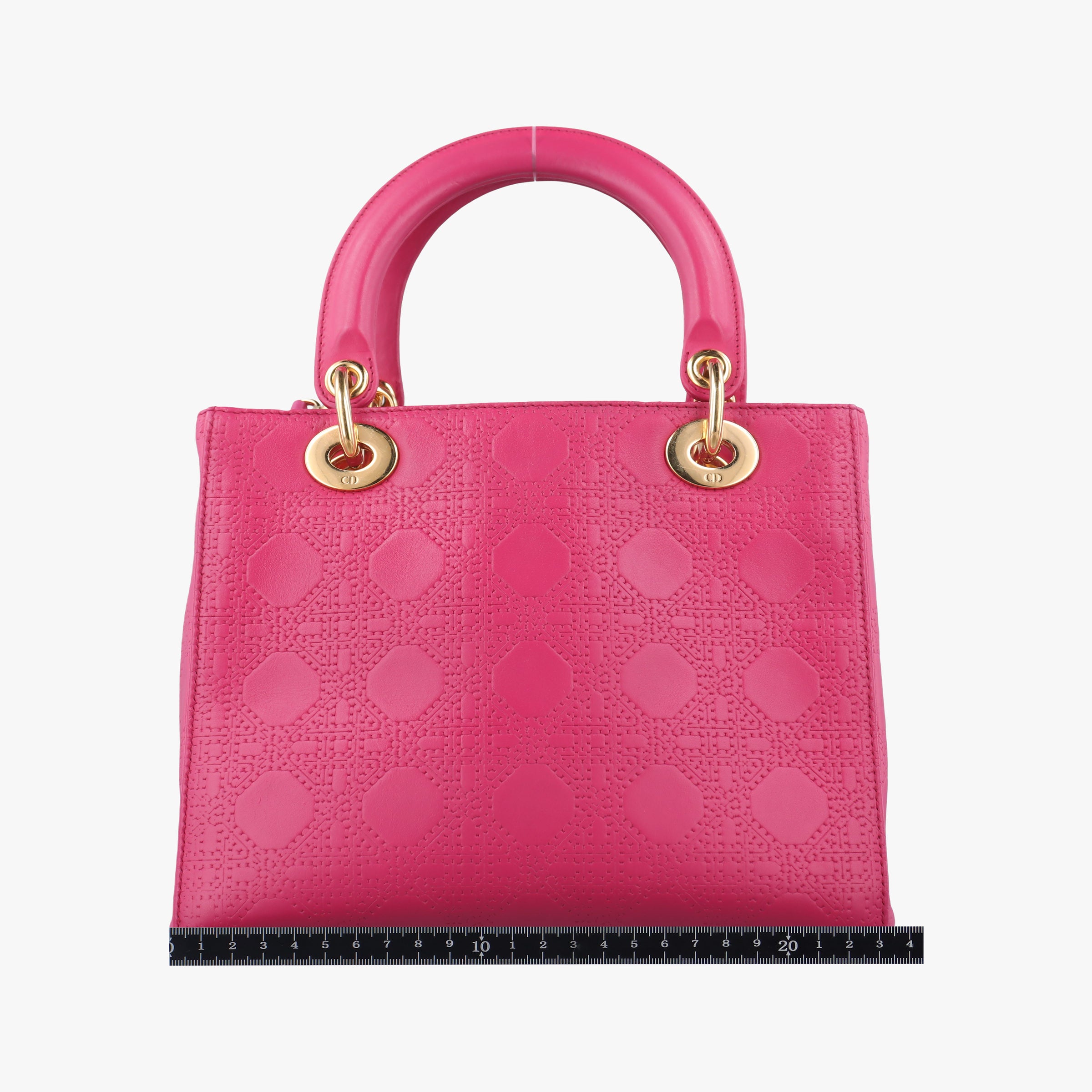 Pre-owned Christian Dior Lady Dior Rose leather  shoulderbag | stylenewstar