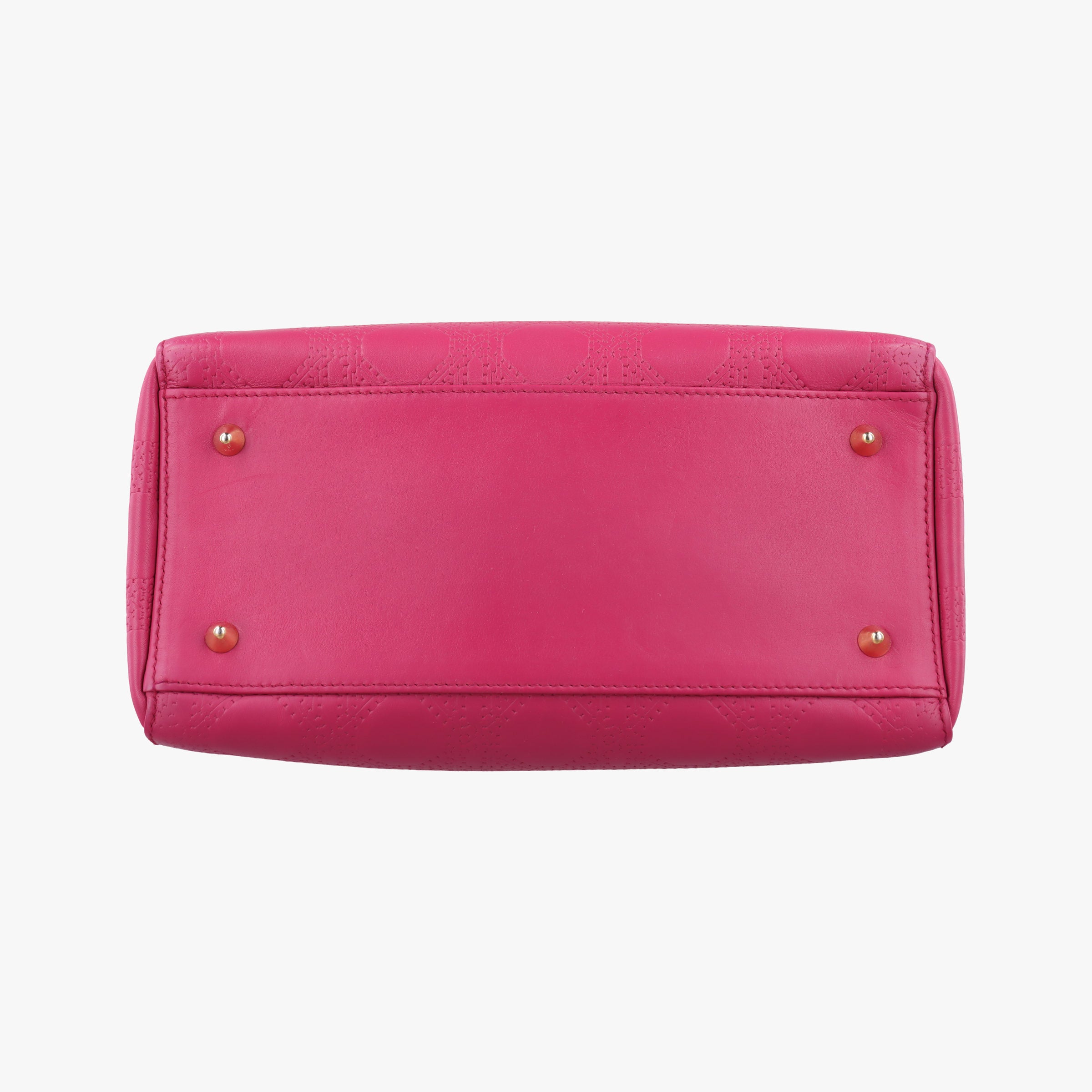 Pre-owned Christian Dior Lady Dior Rose leather  shoulderbag | stylenewstar