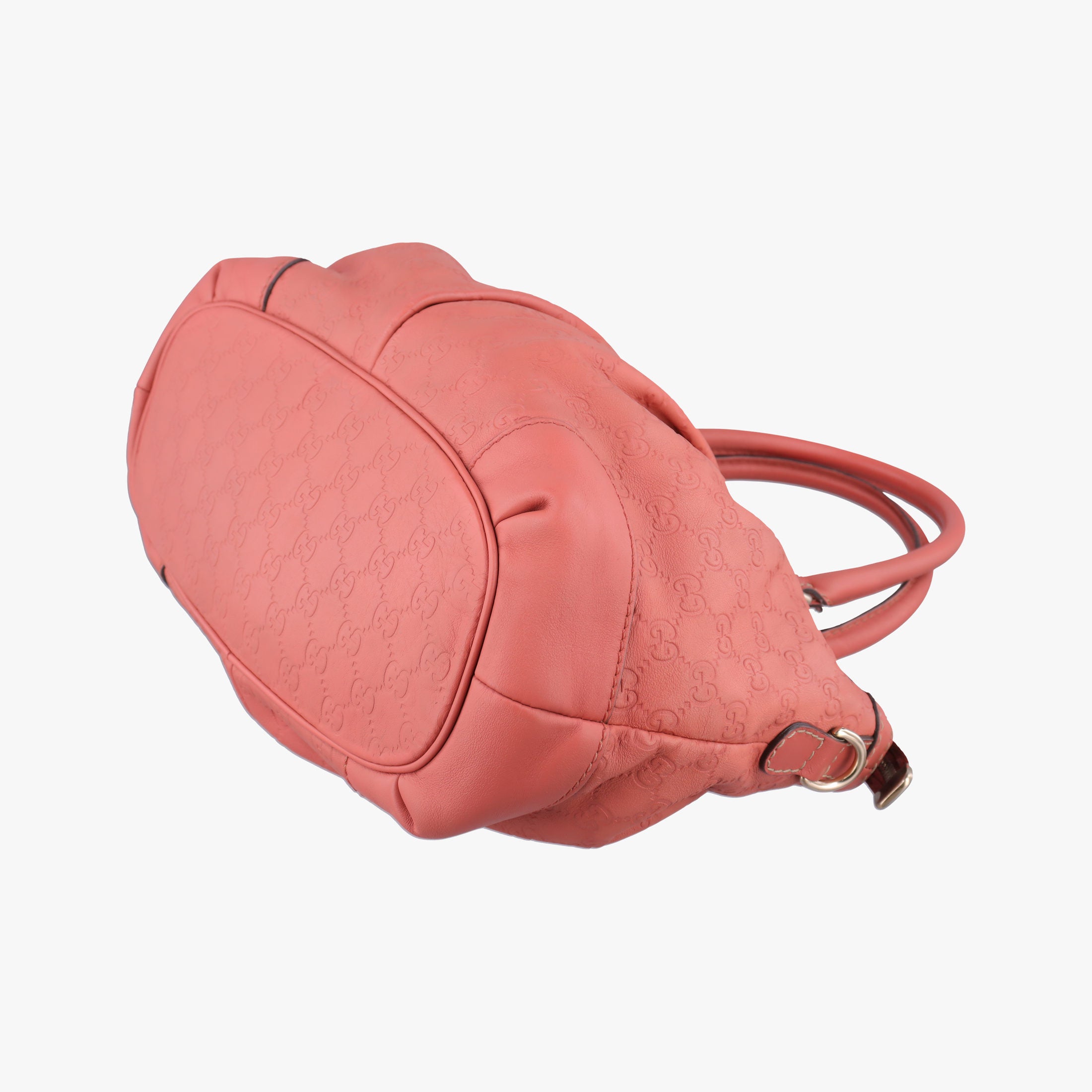 Pre-owned Gucci Sukey Coral Pink Leather 247902 handbag | stylenewstar
