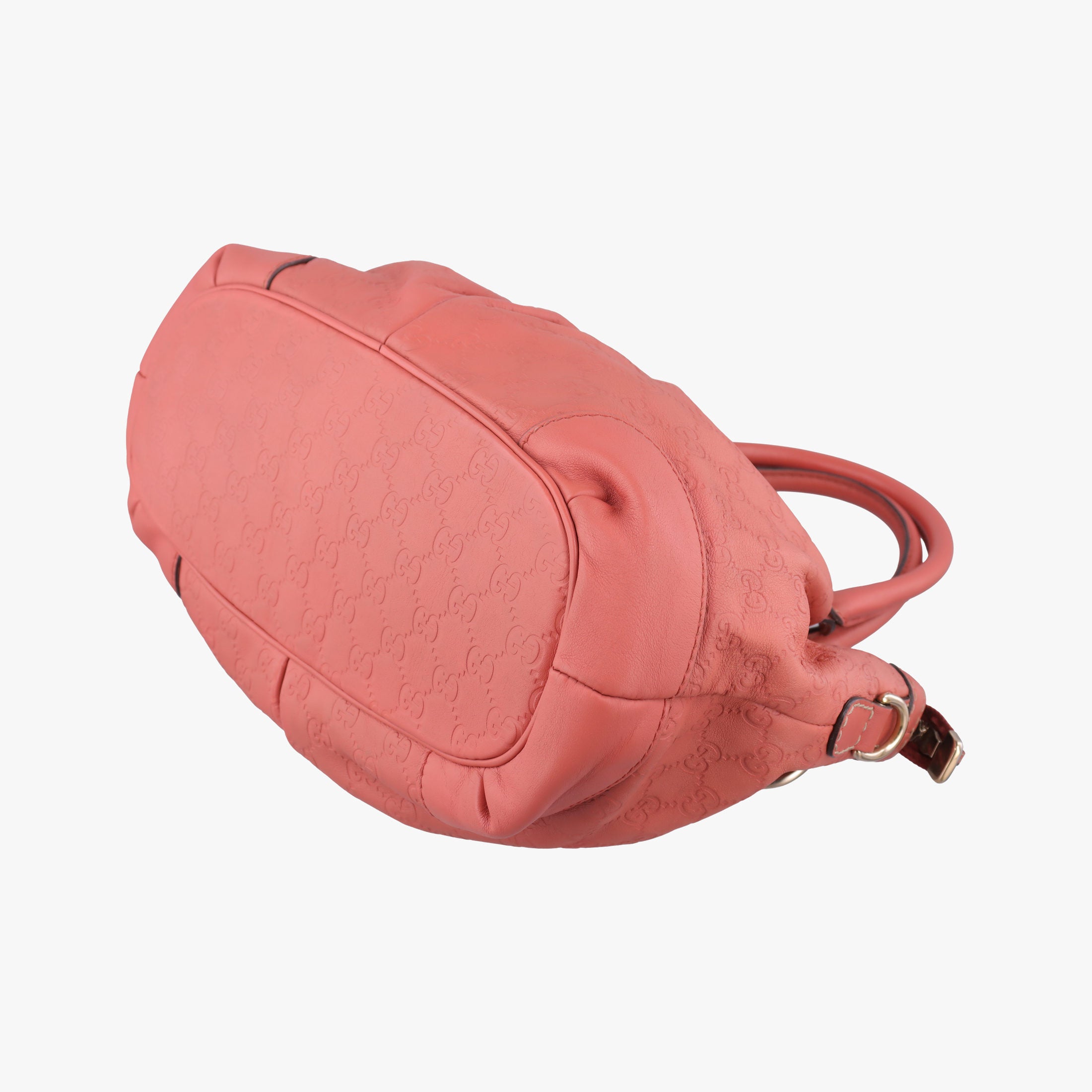 Pre-owned Gucci Sukey Coral Pink Leather 247902 handbag | stylenewstar