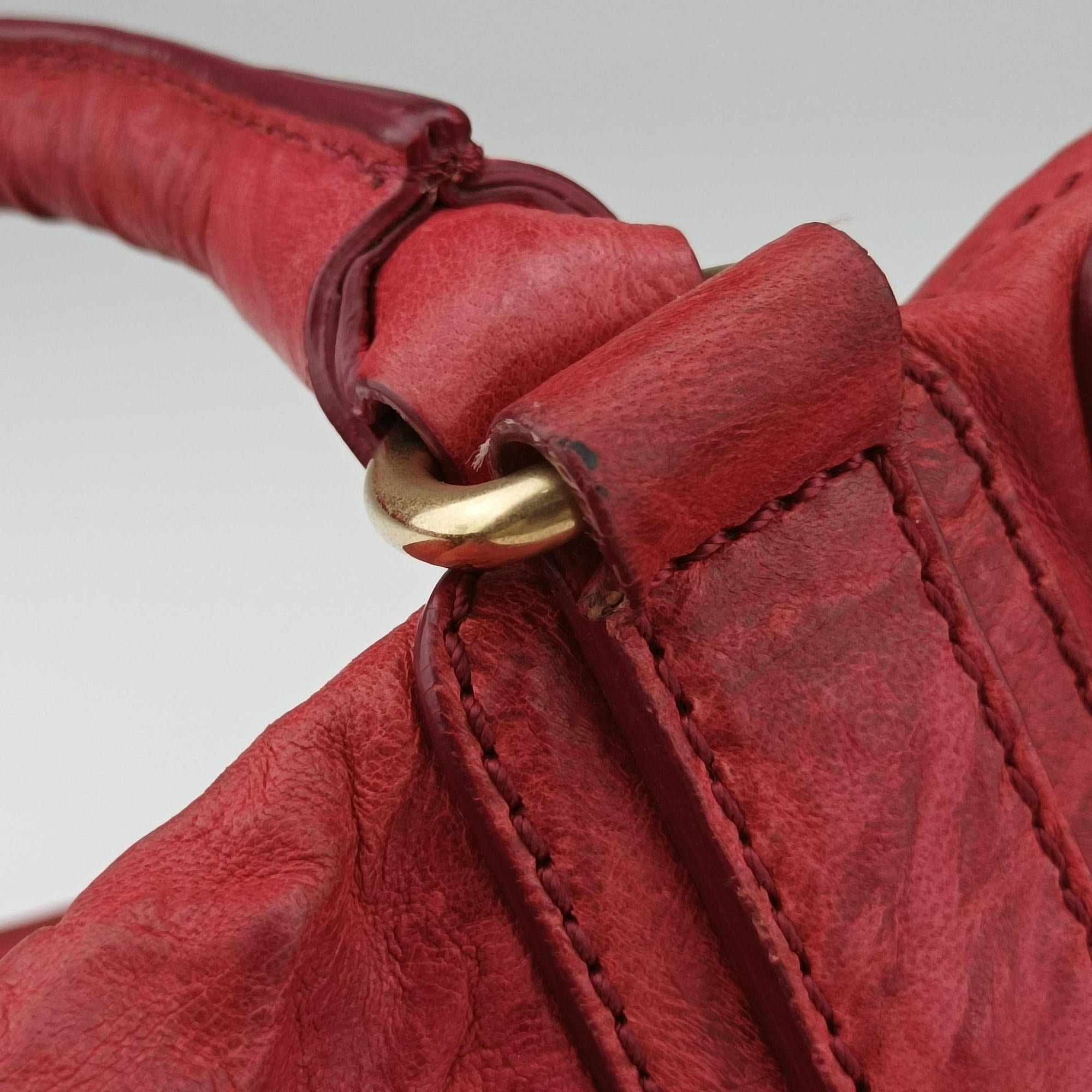Pre-owned Givenchy Pandora Red Leather  shoulderbag | stylenewstar