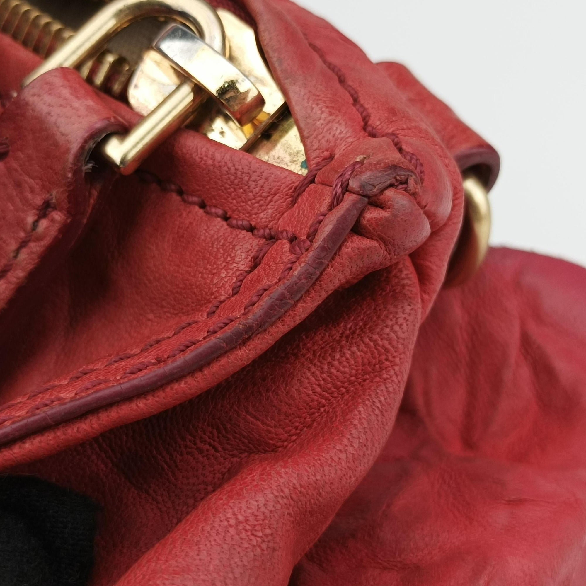 Pre-owned Givenchy Pandora Red Leather  shoulderbag | stylenewstar