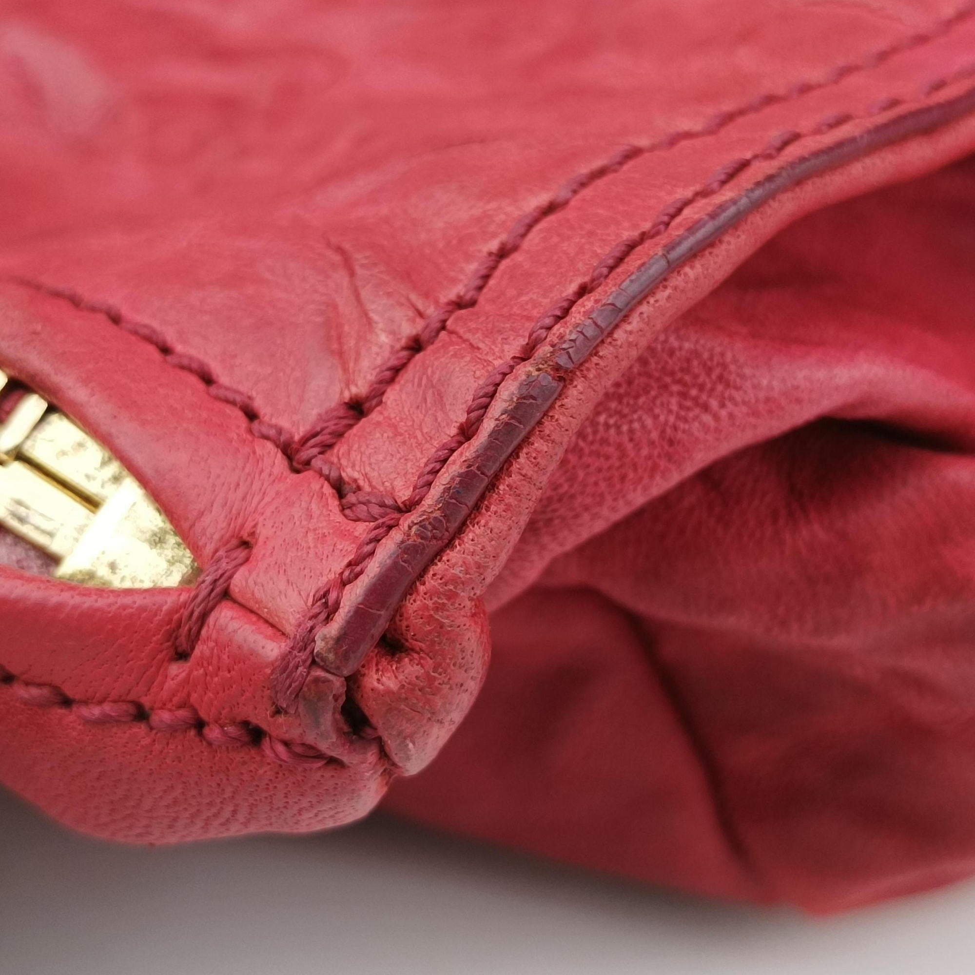 Pre-owned Givenchy Pandora Red Leather  shoulderbag | stylenewstar