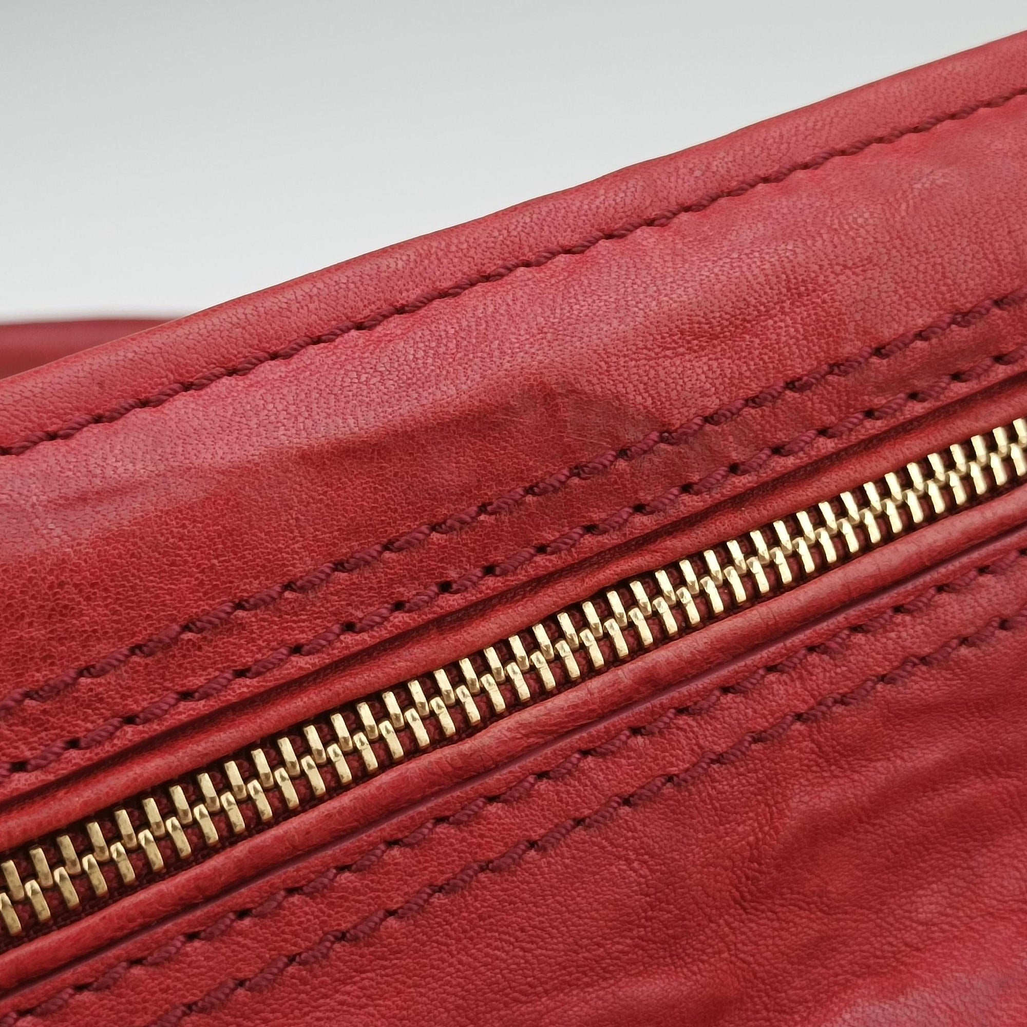 Pre-owned Givenchy Pandora Red Leather  shoulderbag | stylenewstar