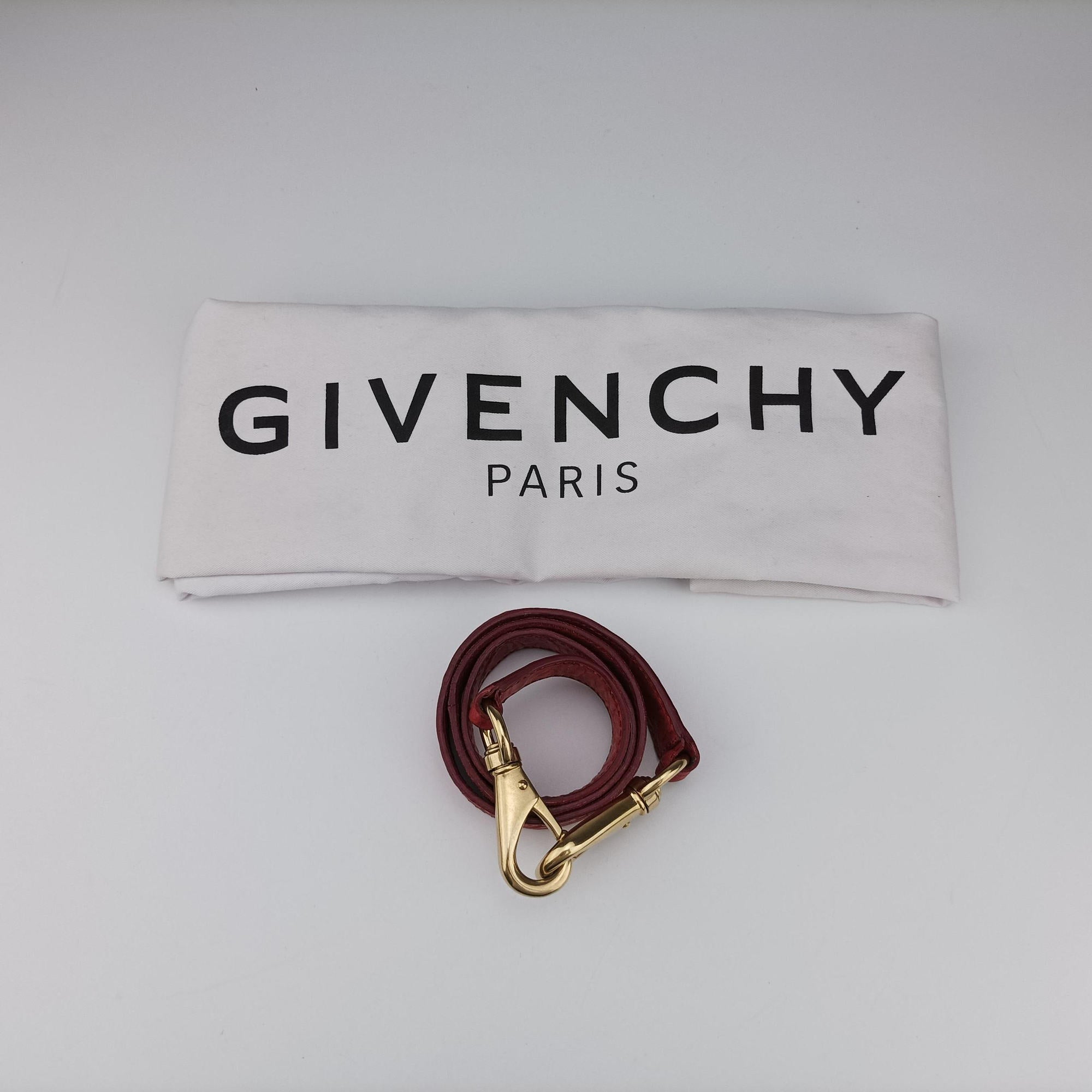Pre-owned Givenchy Pandora Red Leather  shoulderbag | stylenewstar