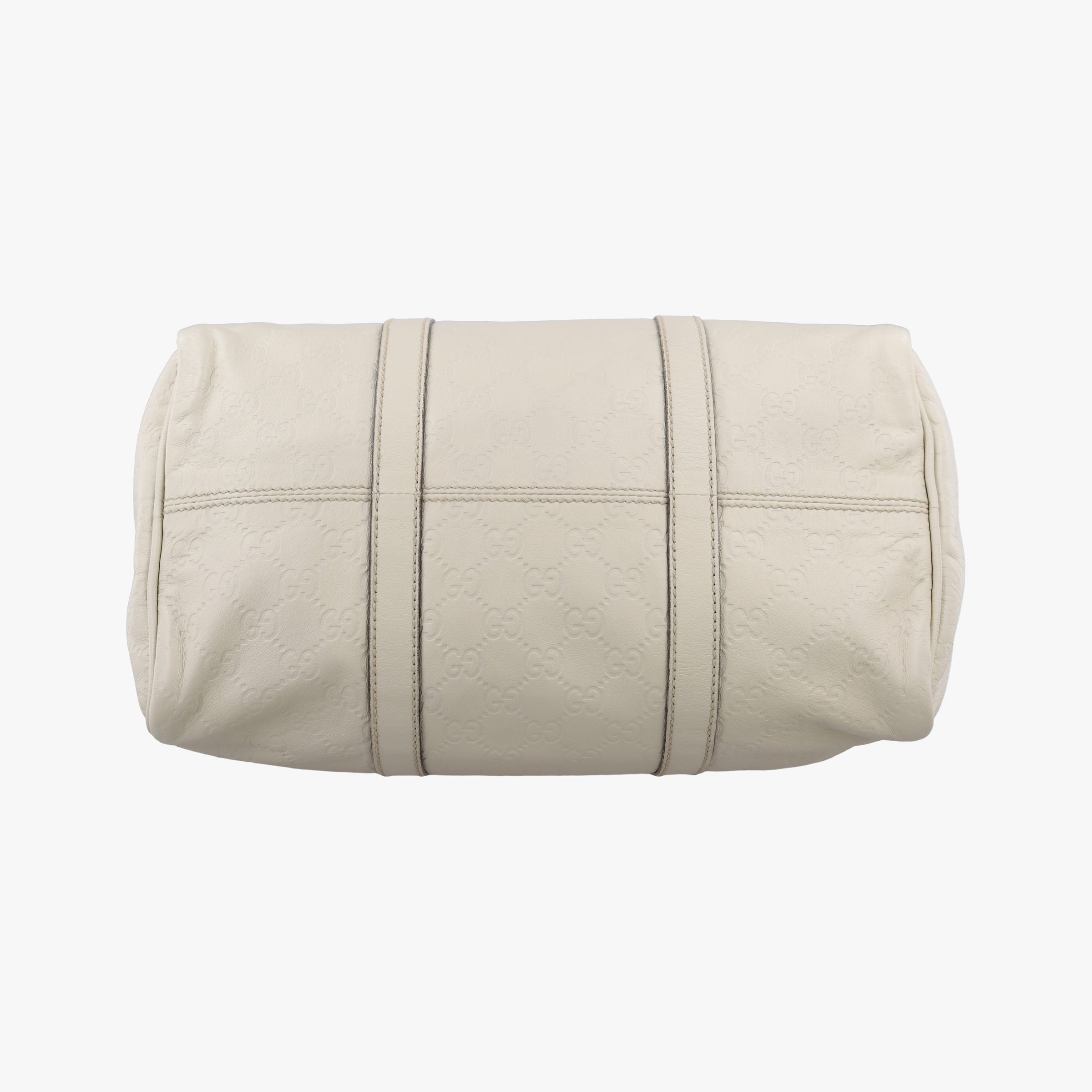 Pre-owned Gucci GG plus Spring Joy GG Supreme White Leather 193603 handbag | stylenewstar