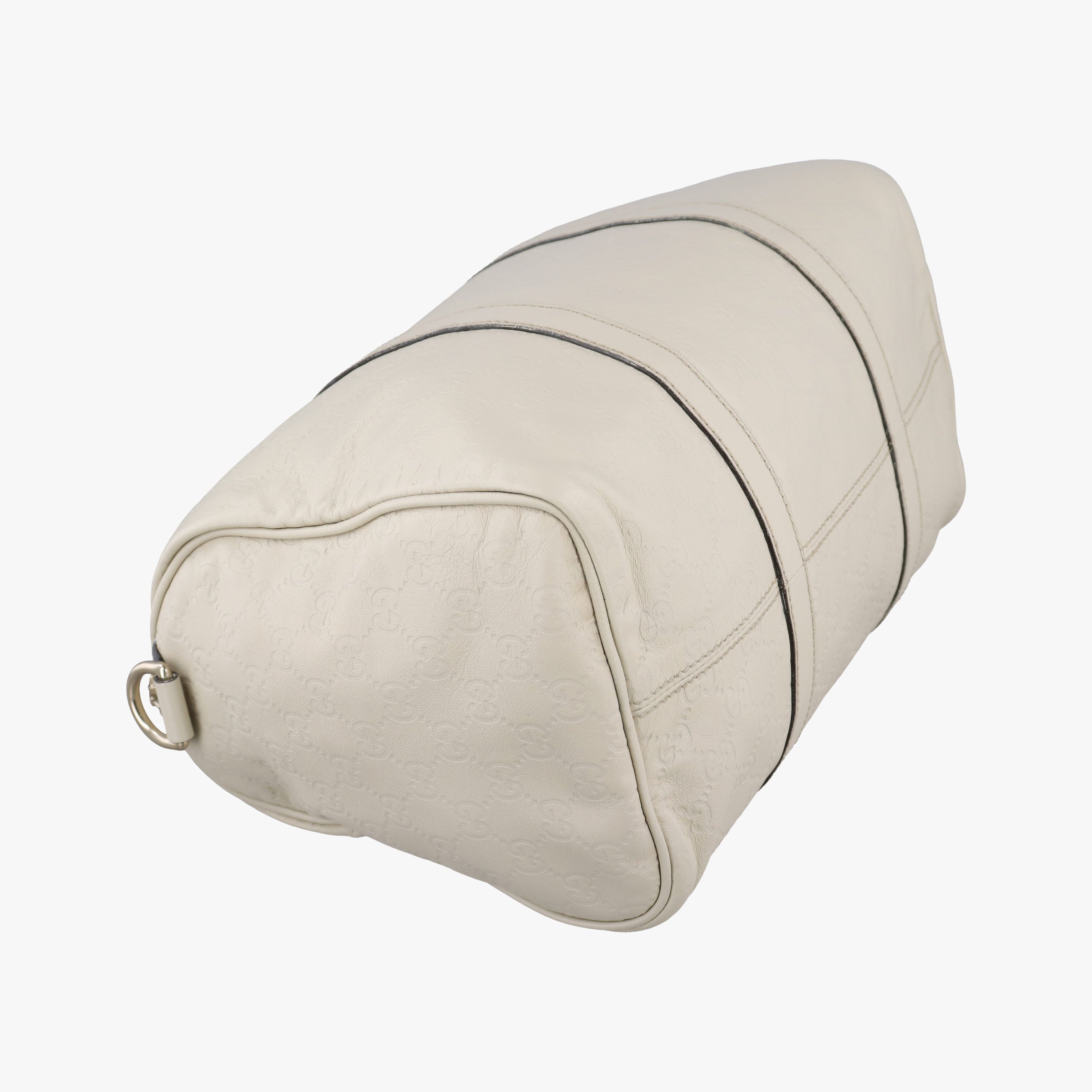 Pre-owned Gucci GG plus Spring Joy GG Supreme White Leather 193603 handbag | stylenewstar
