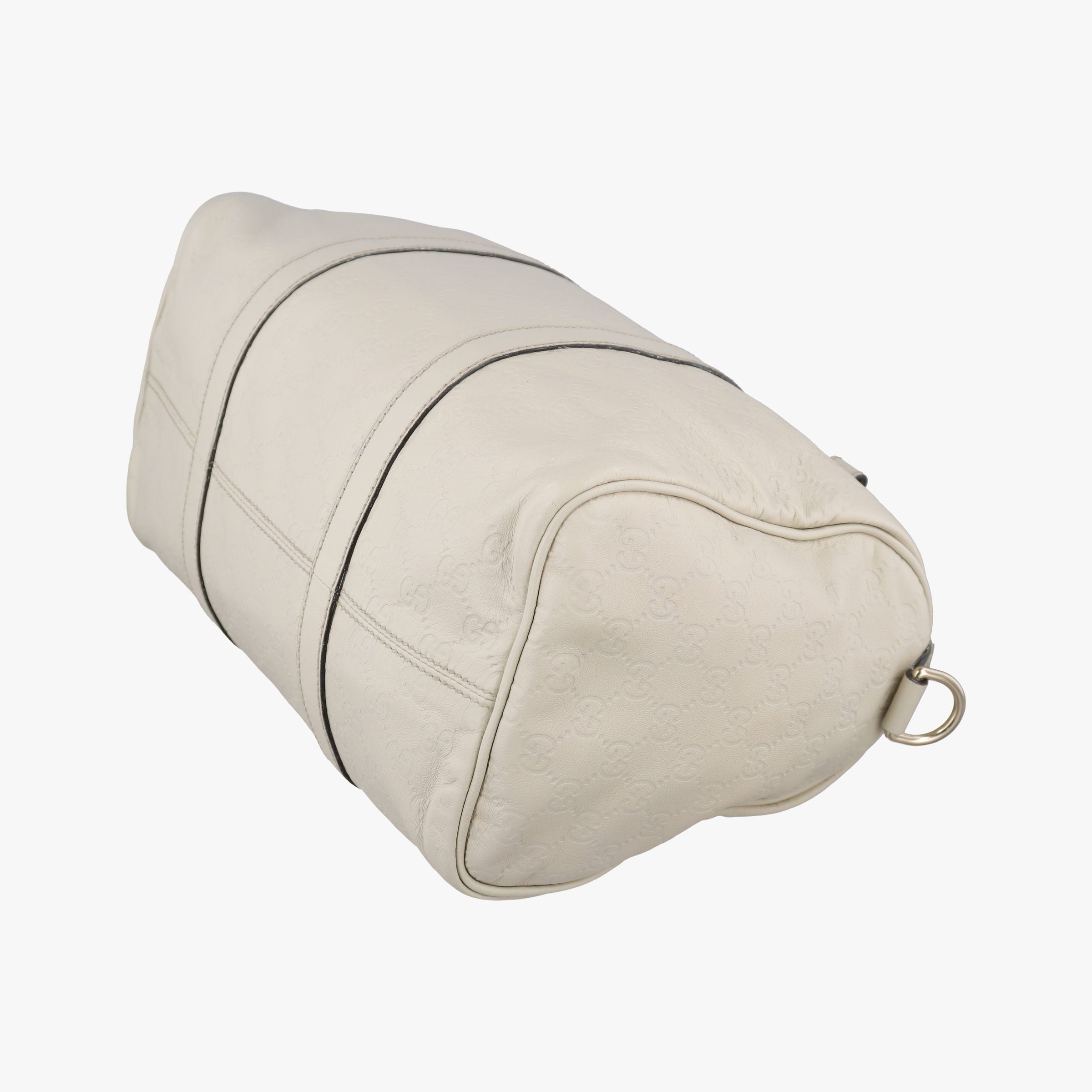 Pre-owned Gucci GG plus Spring Joy GG Supreme White Leather 193603 handbag | stylenewstar