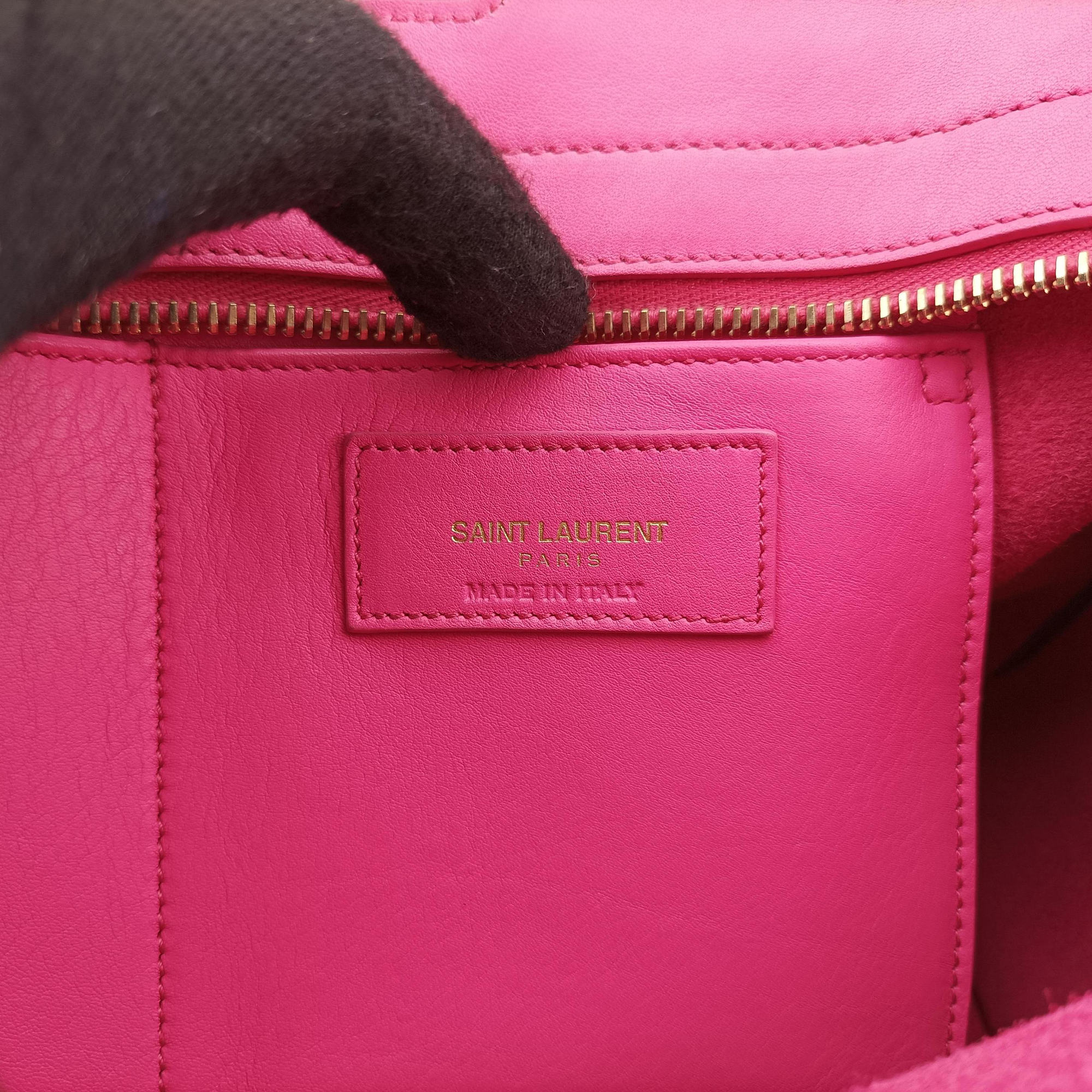Pre-owned Yves Saint Laurent Y Ligne Petit Cabas Pink Leather 311210 shoulderbag | stylenewstar
