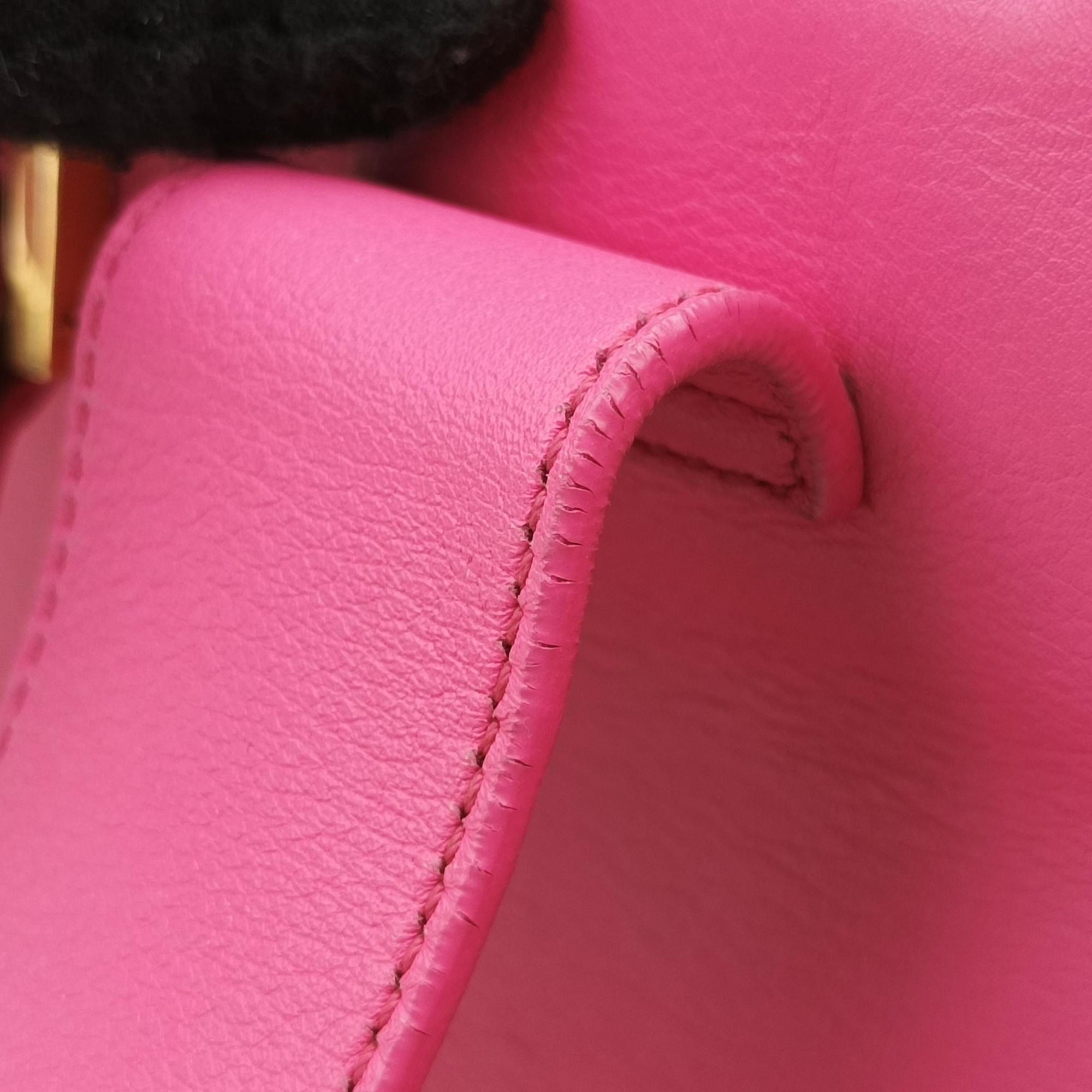 Pre-owned Yves Saint Laurent Y Ligne Petit Cabas Pink Leather 311210 shoulderbag | stylenewstar