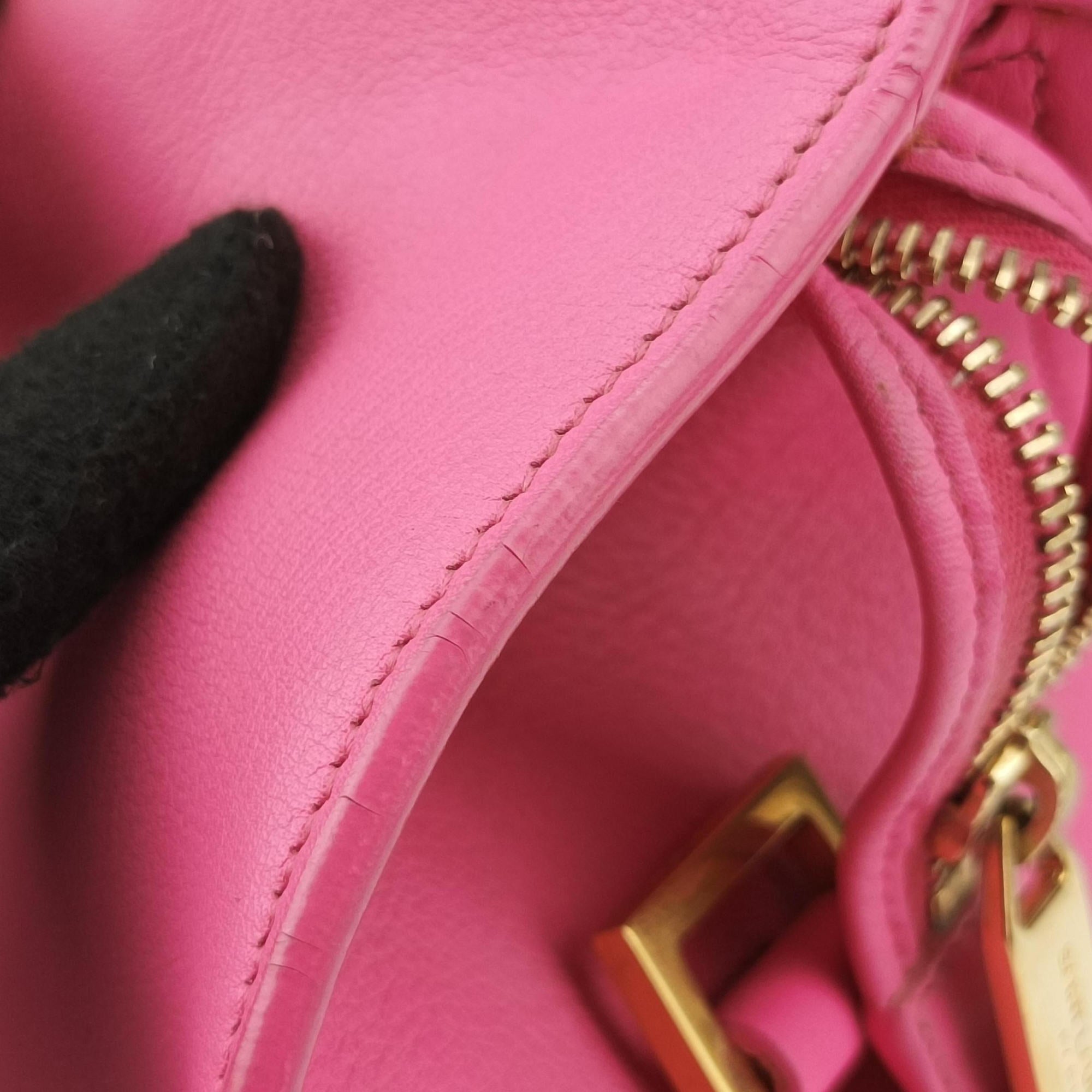 Pre-owned Yves Saint Laurent Y Ligne Petit Cabas Pink Leather 311210 shoulderbag | stylenewstar