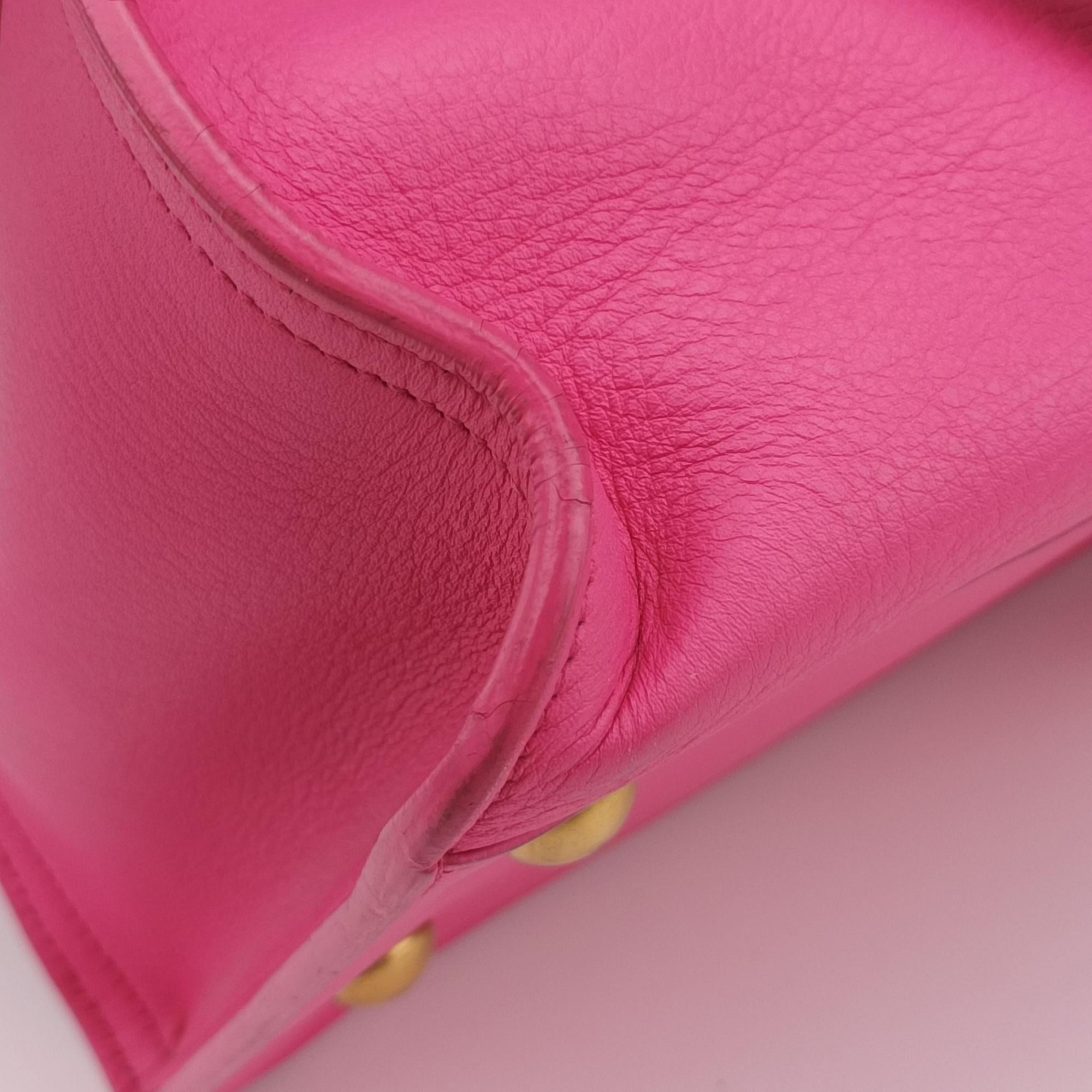 Pre-owned Yves Saint Laurent Y Ligne Petit Cabas Pink Leather 311210 shoulderbag | stylenewstar