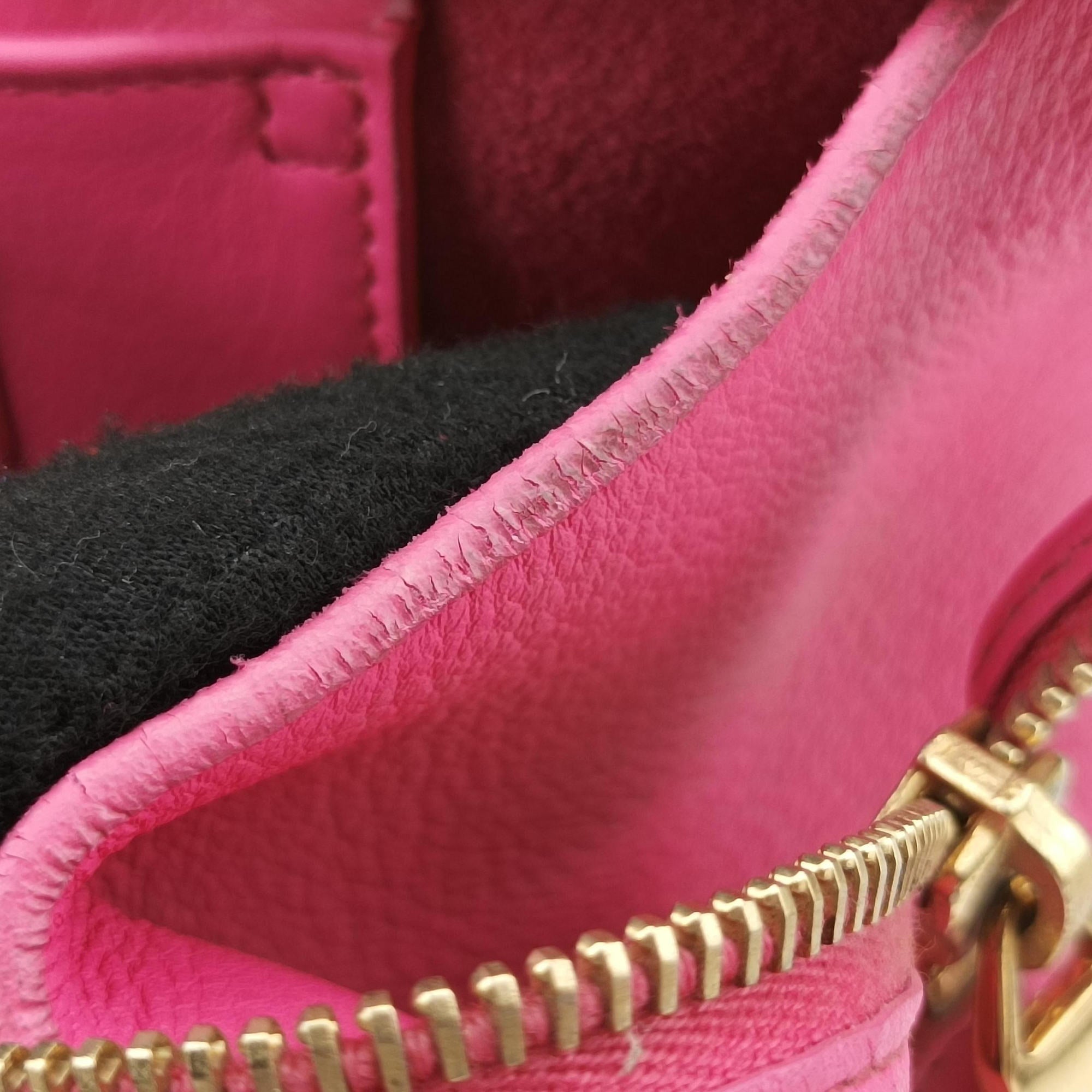 Pre-owned Yves Saint Laurent Y Ligne Petit Cabas Pink Leather 311210 shoulderbag | stylenewstar