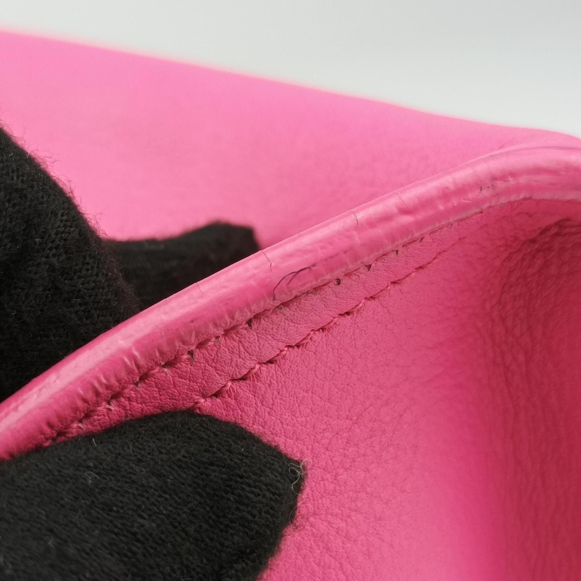 Pre-owned Yves Saint Laurent Y Ligne Petit Cabas Pink Leather 311210 shoulderbag | stylenewstar