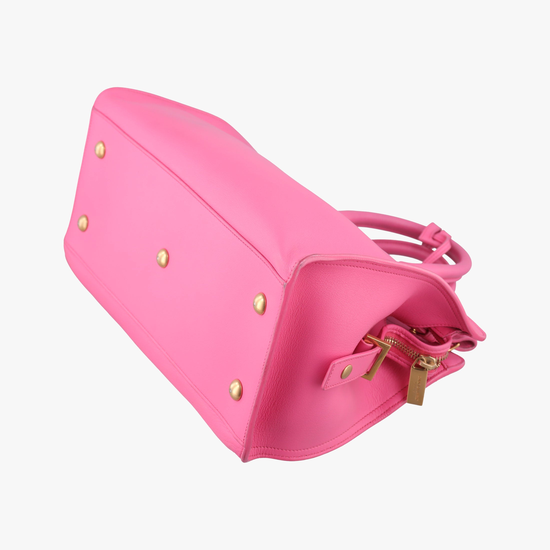 Pre-owned Yves Saint Laurent Y Ligne Petit Cabas Pink Leather 311210 shoulderbag | stylenewstar