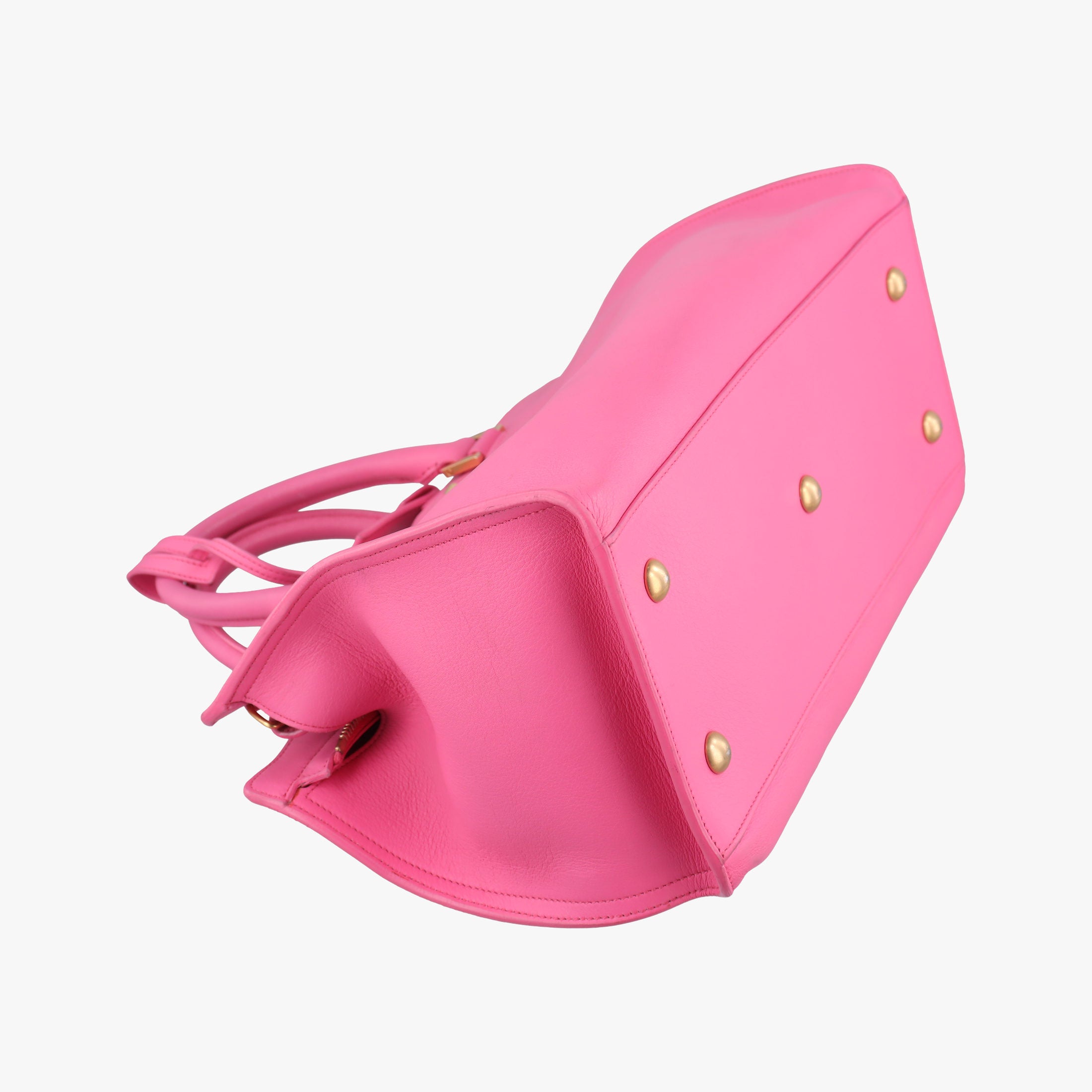 Pre-owned Yves Saint Laurent Y Ligne Petit Cabas Pink Leather 311210 shoulderbag | stylenewstar