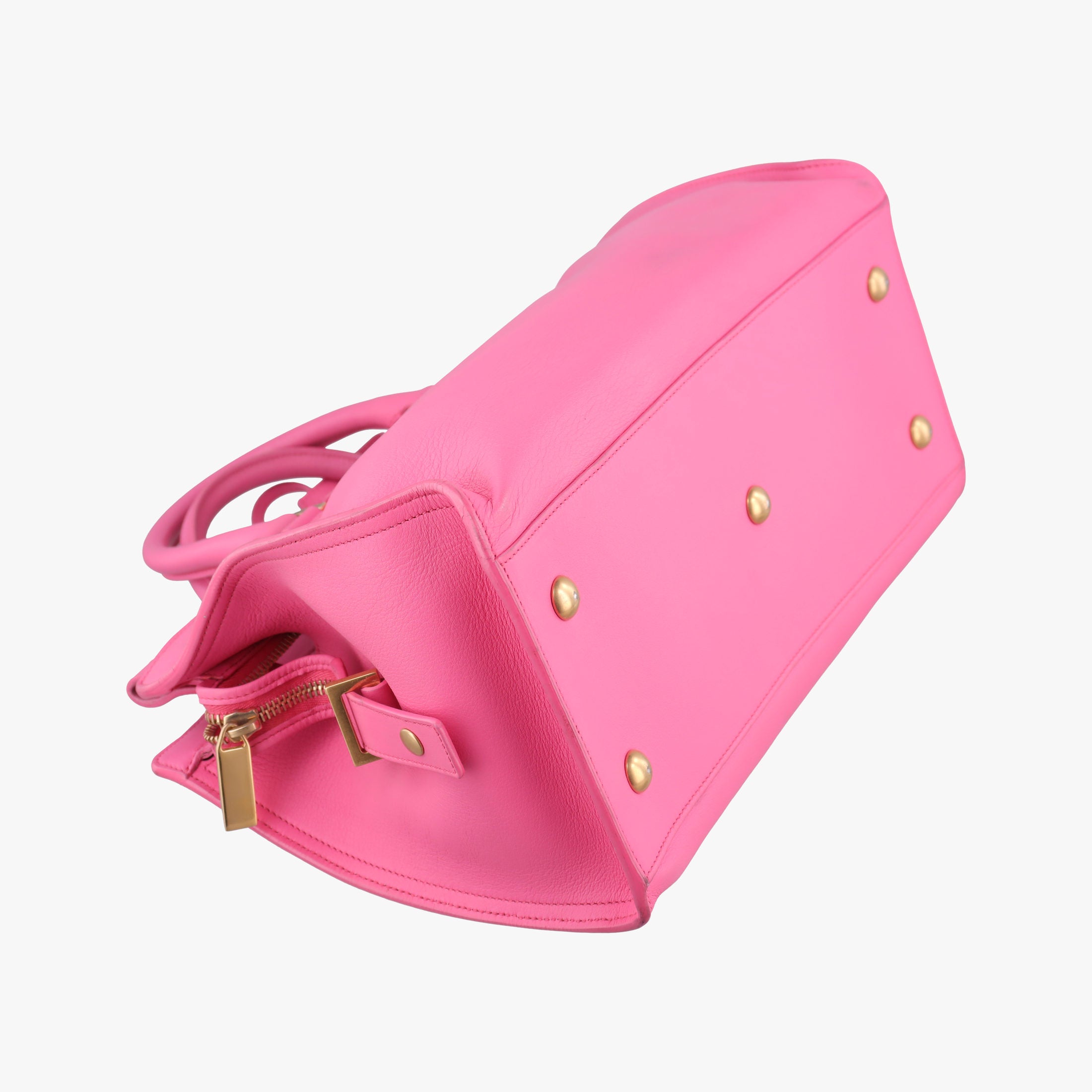 Pre-owned Yves Saint Laurent Y Ligne Petit Cabas Pink Leather 311210 shoulderbag | stylenewstar