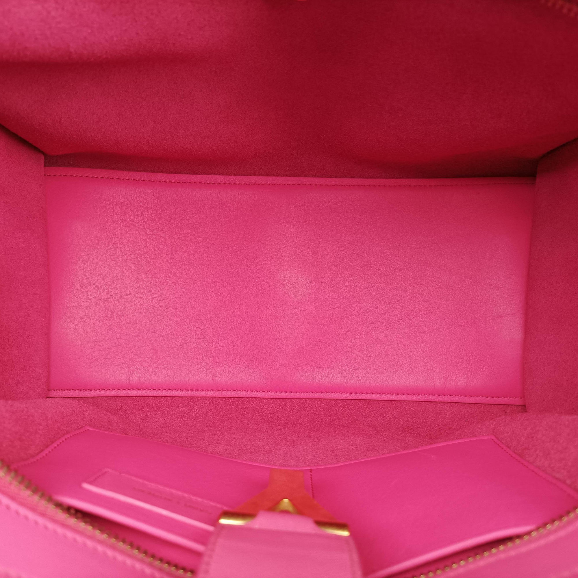 Pre-owned Yves Saint Laurent Y Ligne Petit Cabas Pink Leather 311210 shoulderbag | stylenewstar