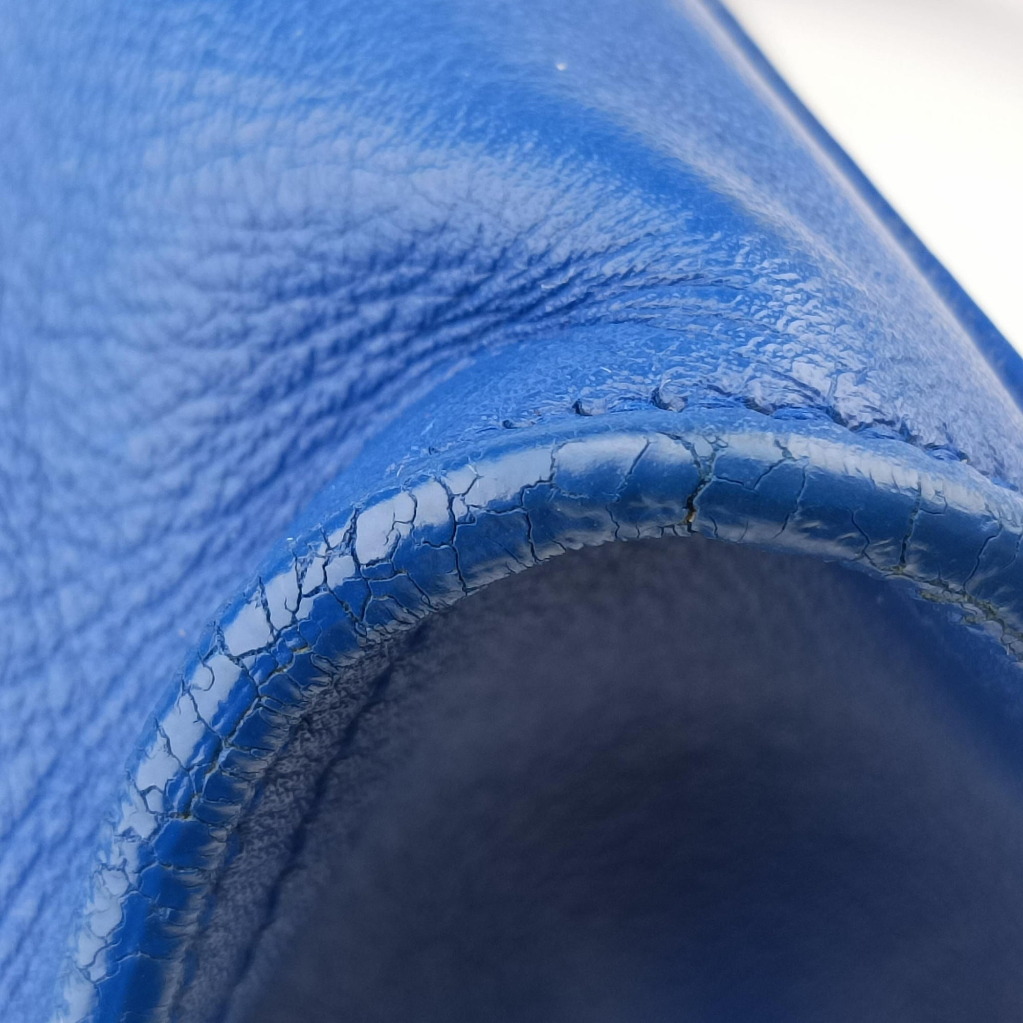 Pre-owned Yves Saint Laurent Y Ligne Petit Cabas Blue Leather 311210 shoulderbag | stylenewstar