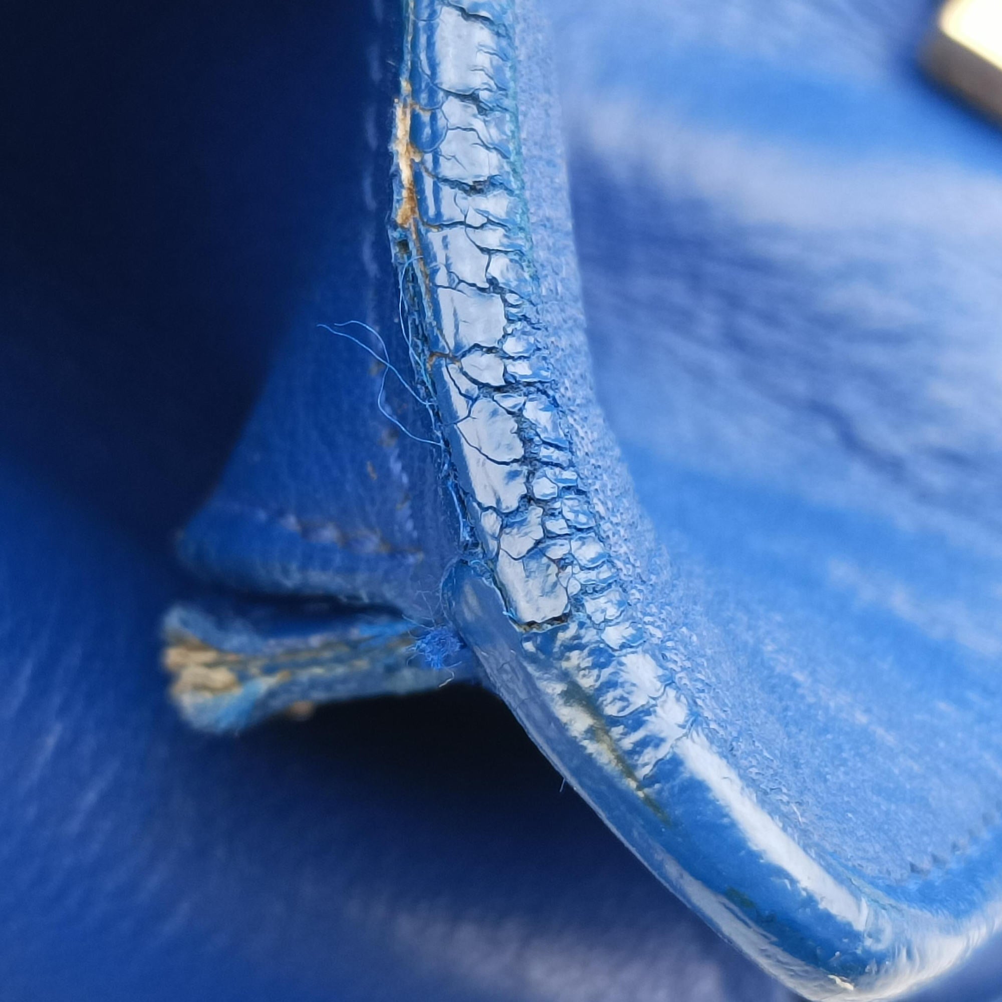 Pre-owned Yves Saint Laurent Y Ligne Petit Cabas Blue Leather 311210 shoulderbag | stylenewstar