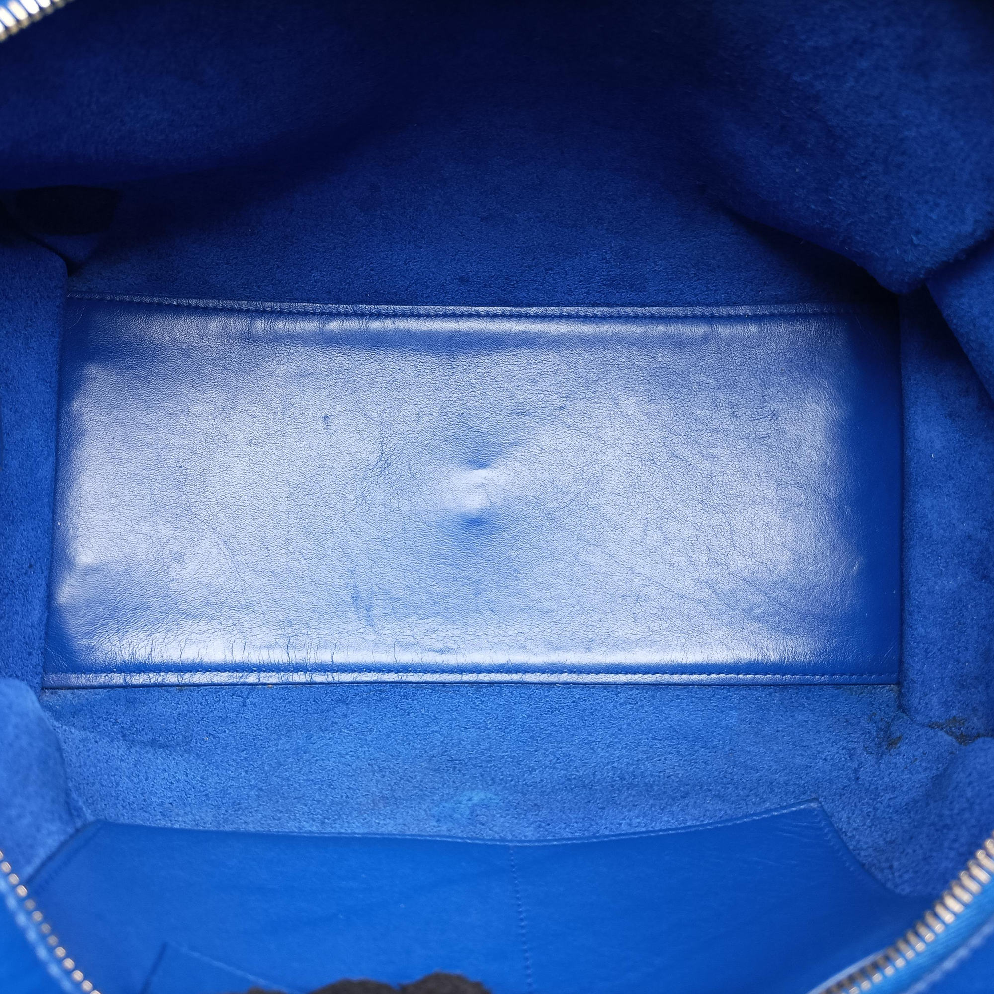 Pre-owned Yves Saint Laurent Y Ligne Petit Cabas Blue Leather 311210 shoulderbag | stylenewstar