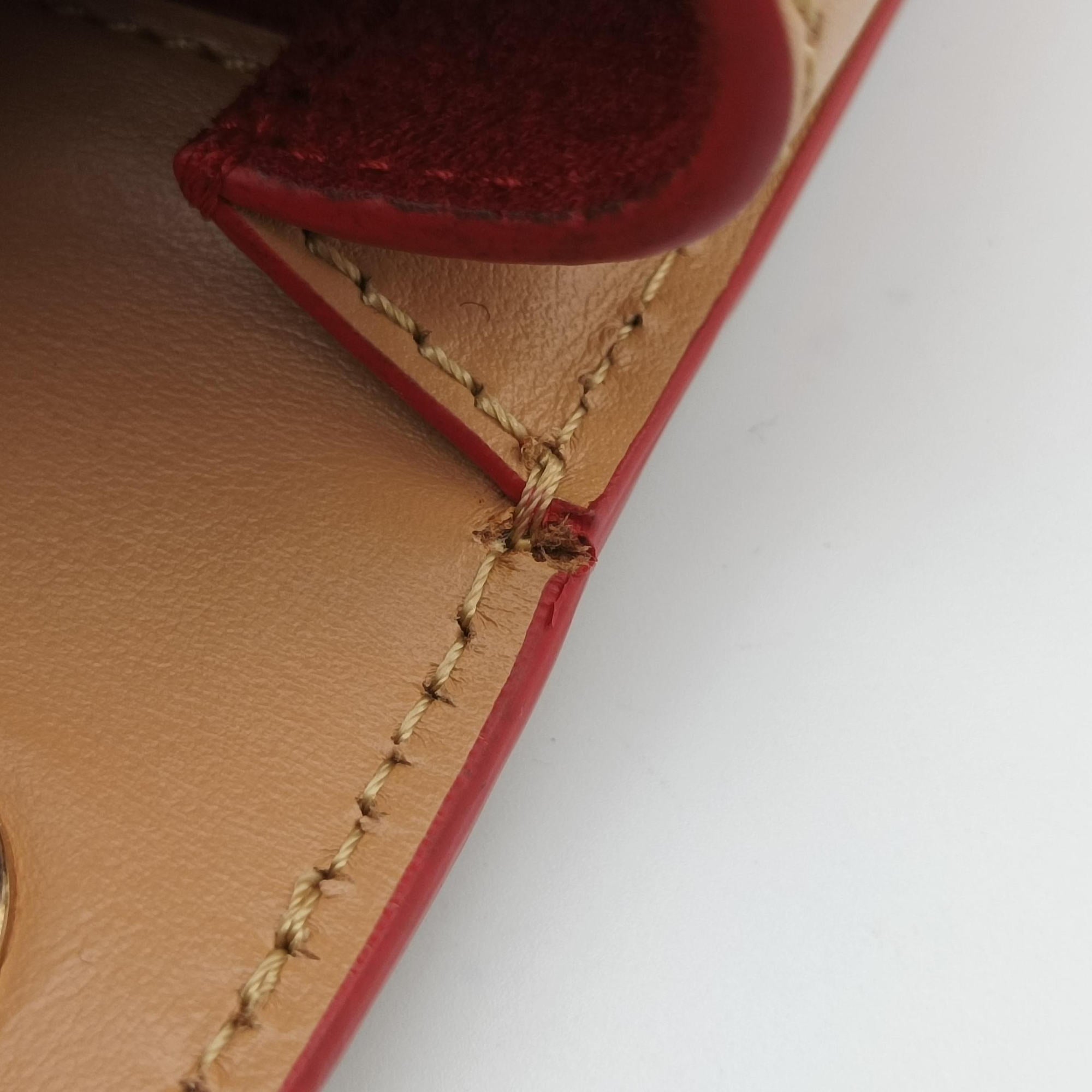Pre-owned Christian Louboutin Night Tudor Spikes Small Sweet Charity Camel Leather  shoulderbag | stylenewstar
