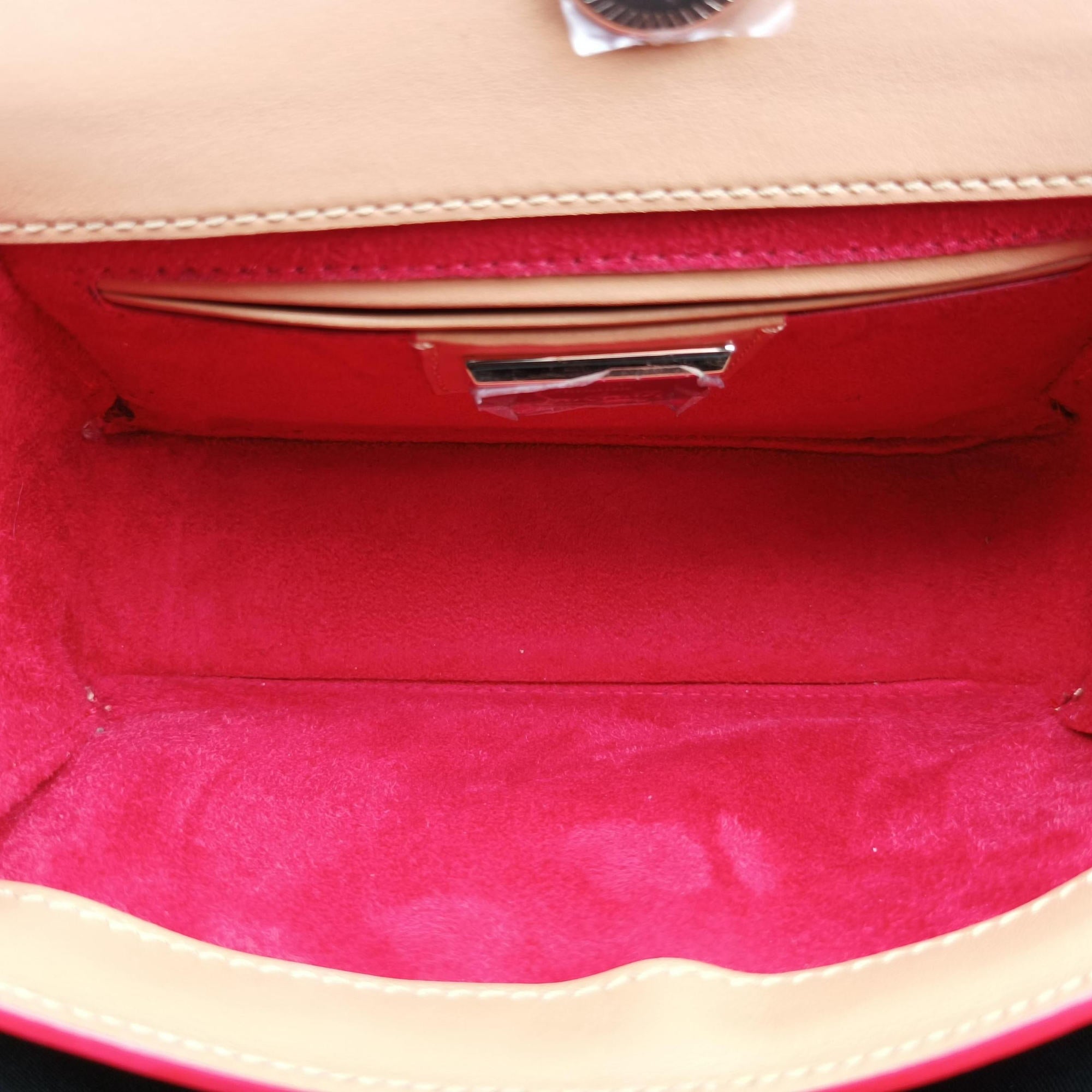 Pre-owned Christian Louboutin Night Tudor Spikes Small Sweet Charity Camel Leather  shoulderbag | stylenewstar