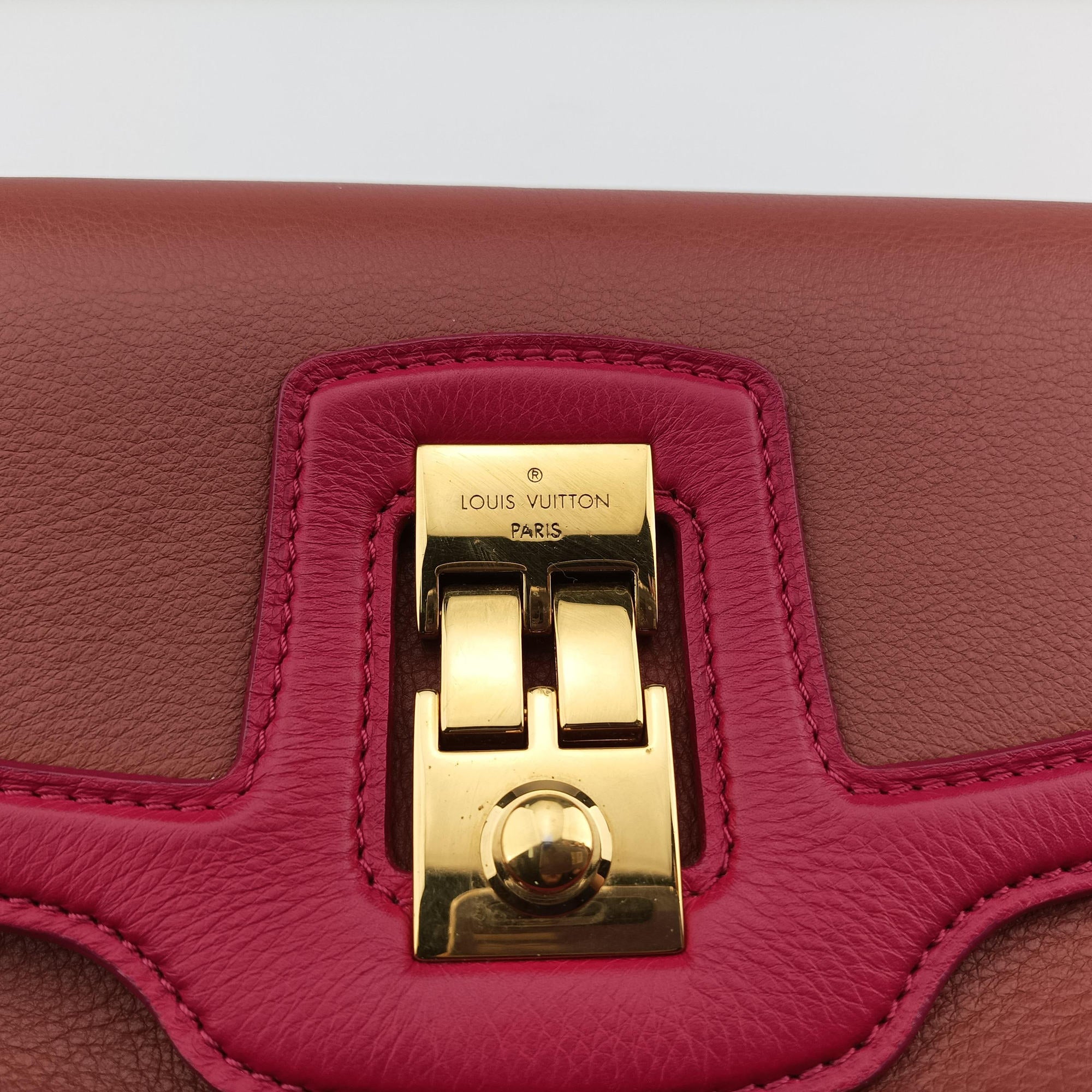 Pre-owned Louis Vuitton Art Deco Baguette Terre Calfskin Leather  shoulderbag | stylenewstar