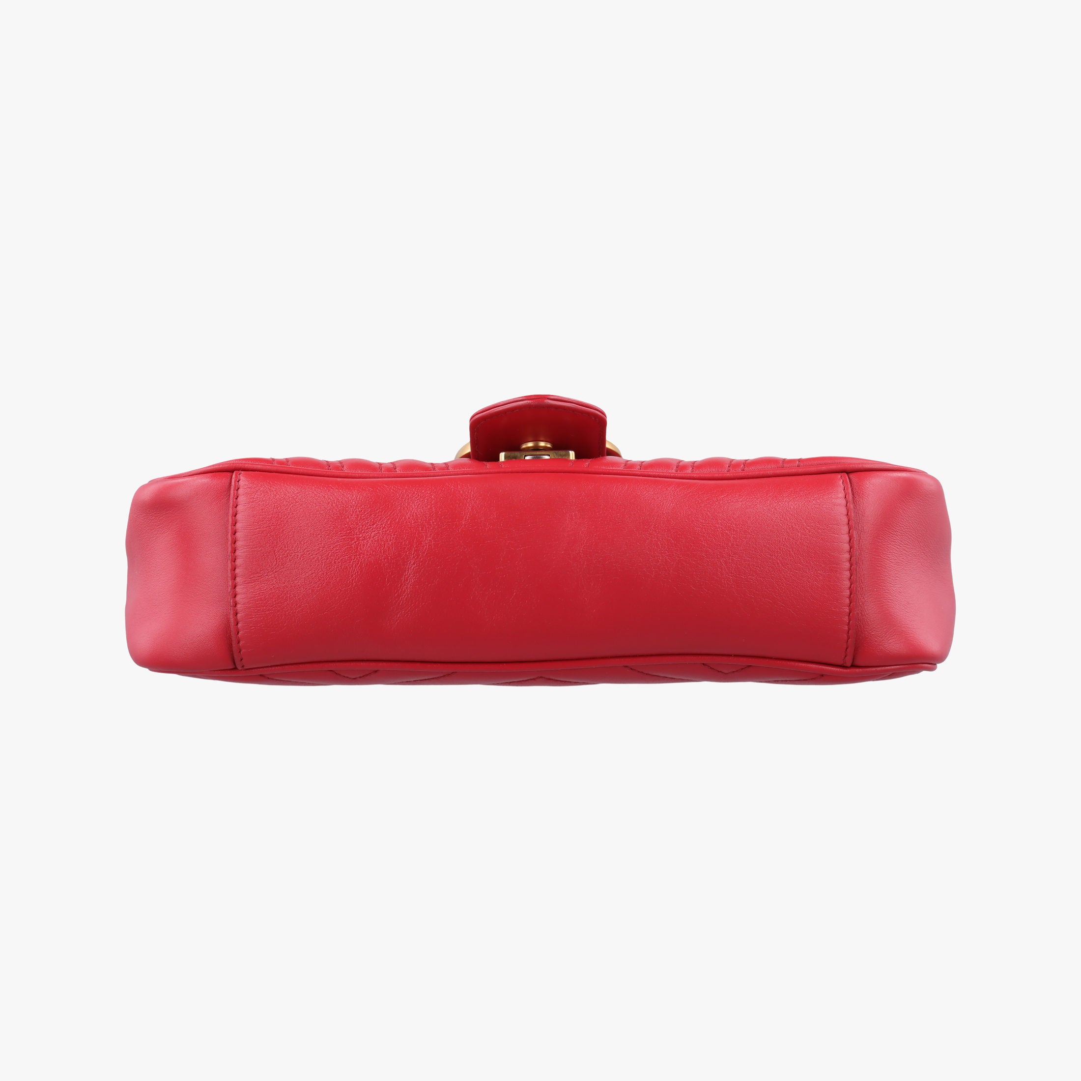 Pre-owned Gucci GG Marmont Red Leather 443497 shoulderbag | stylenewstar