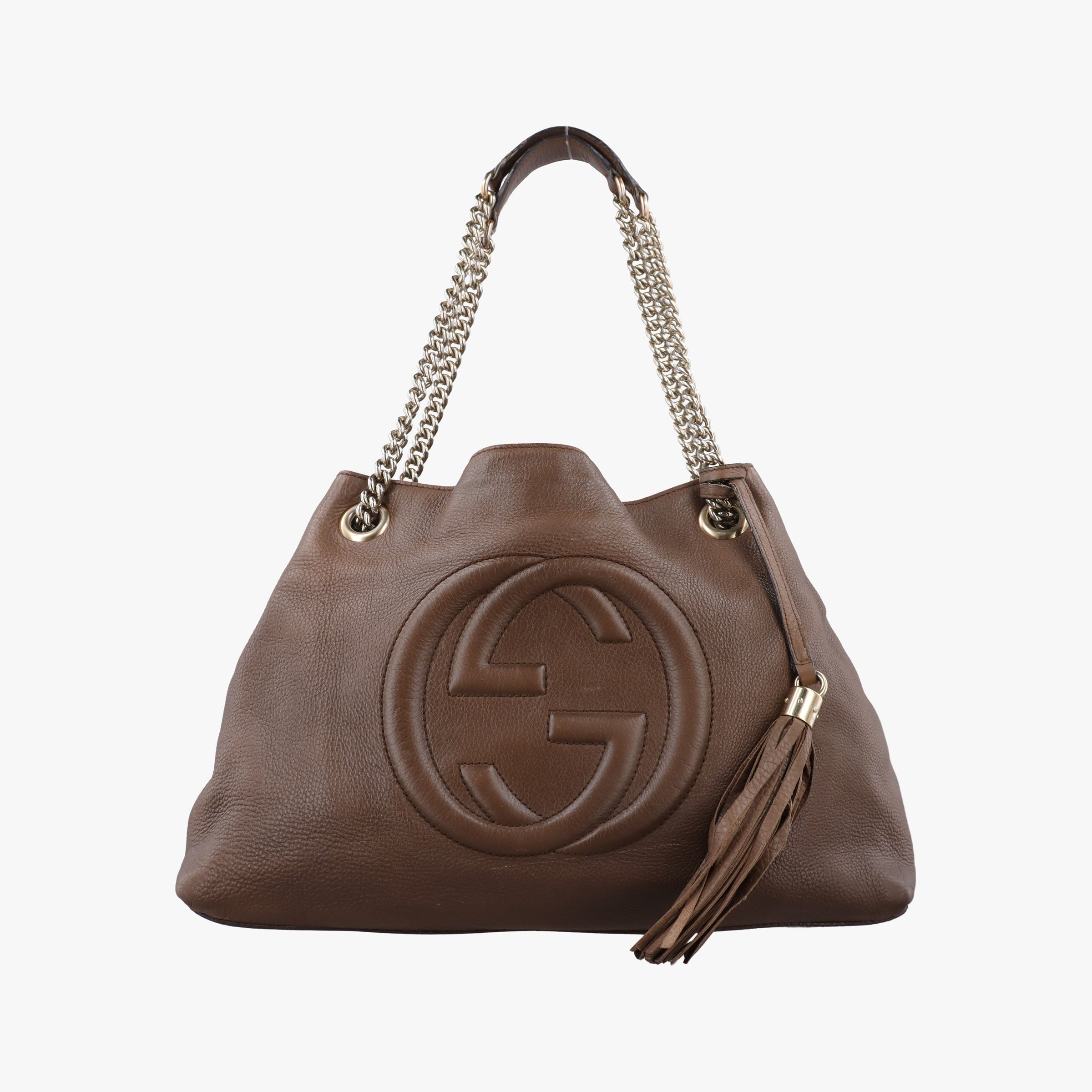 Pre-owned Gucci Soho Brown leather 308982 shoulderbag | stylenewstar