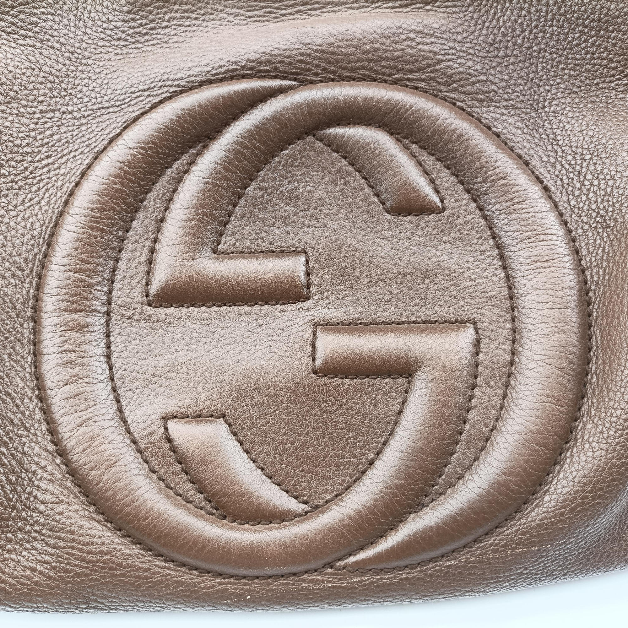 Pre-owned Gucci Soho Brown leather 308982 shoulderbag | stylenewstar