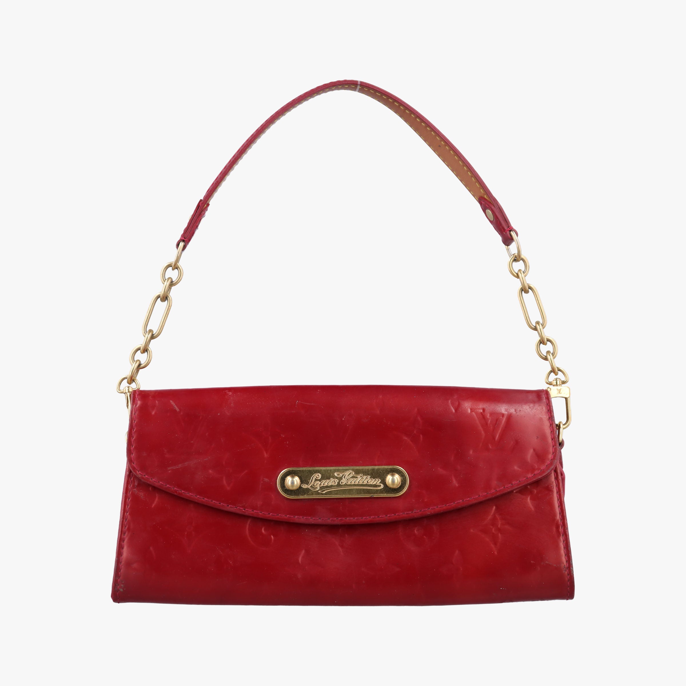 Pre-owned Louis Vuitton Sunset Boulevard Pomme d'Amour Vernis M93543 handbag | stylenewstar