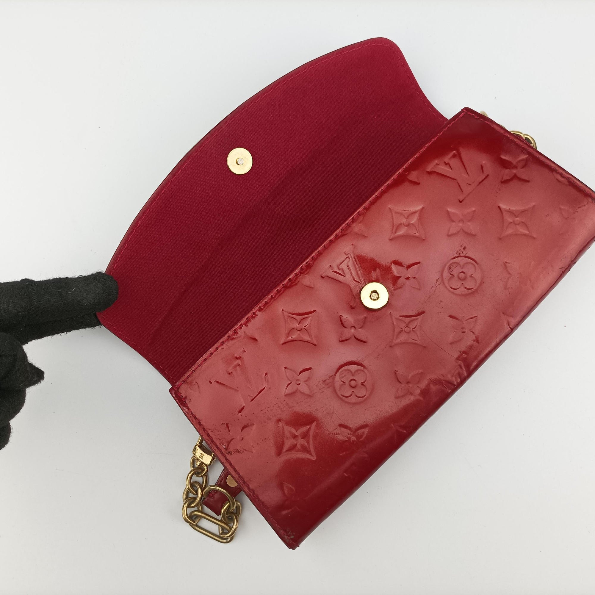Pre-owned Louis Vuitton Sunset Boulevard Pomme d'Amour Vernis M93543 handbag | stylenewstar