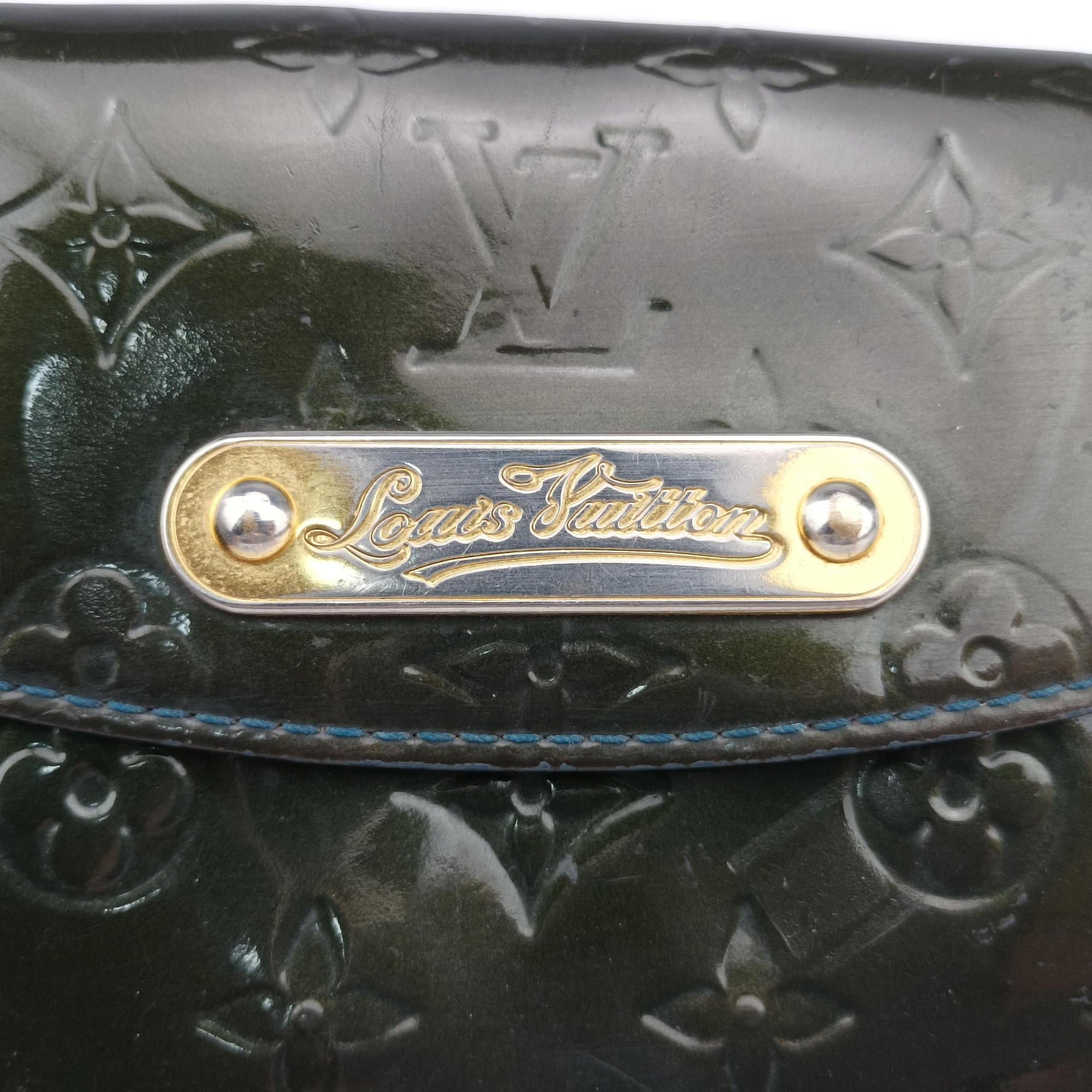 Secondhand Louis Vuitton Sunset Boulevard Green Vernis M93542 handbag | stylenewstar