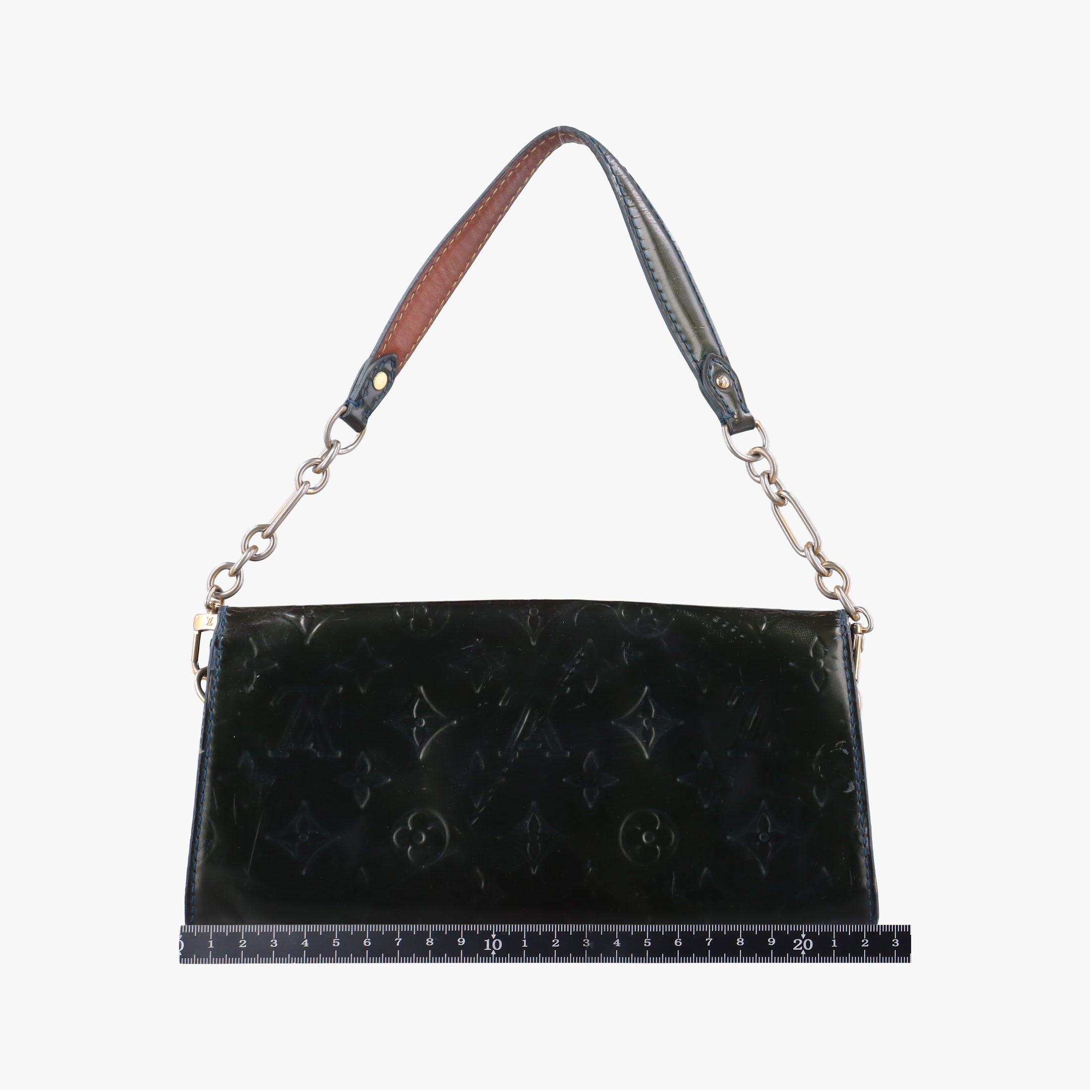 Secondhand Louis Vuitton Sunset Boulevard Green Vernis M93542 handbag | stylenewstar