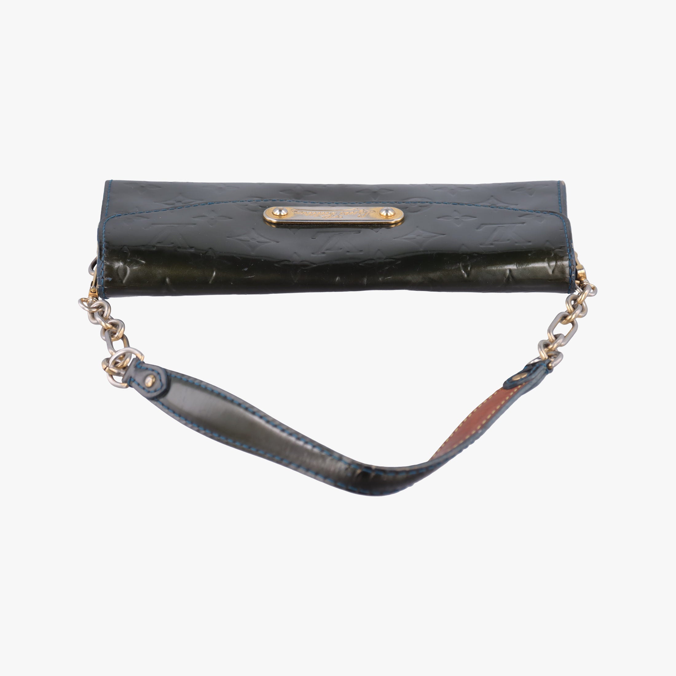 Secondhand Louis Vuitton Sunset Boulevard Green Vernis M93542 handbag | stylenewstar