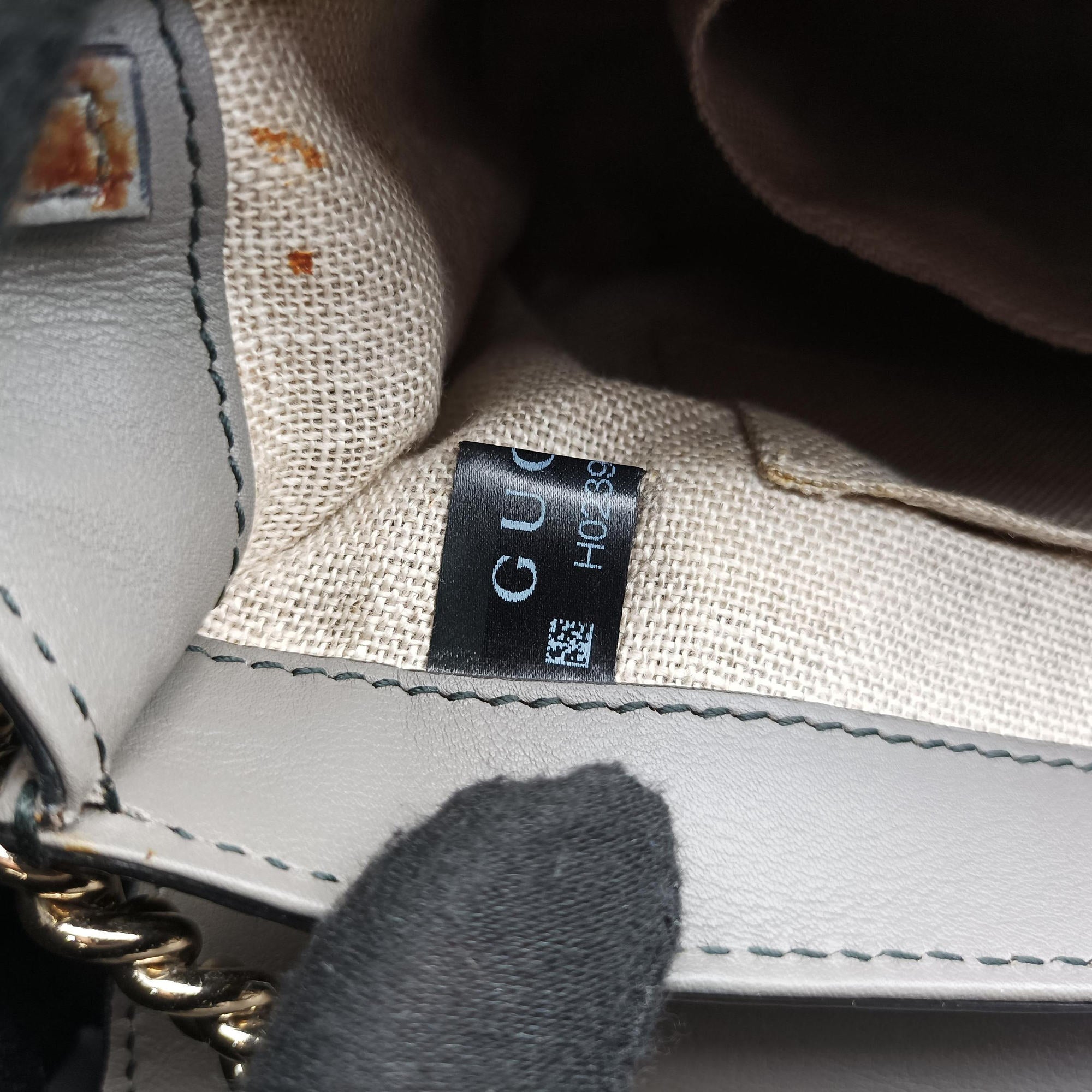 Pre-owned Gucci Emily Grey Leather 449635 shoulderbag | stylenewstar