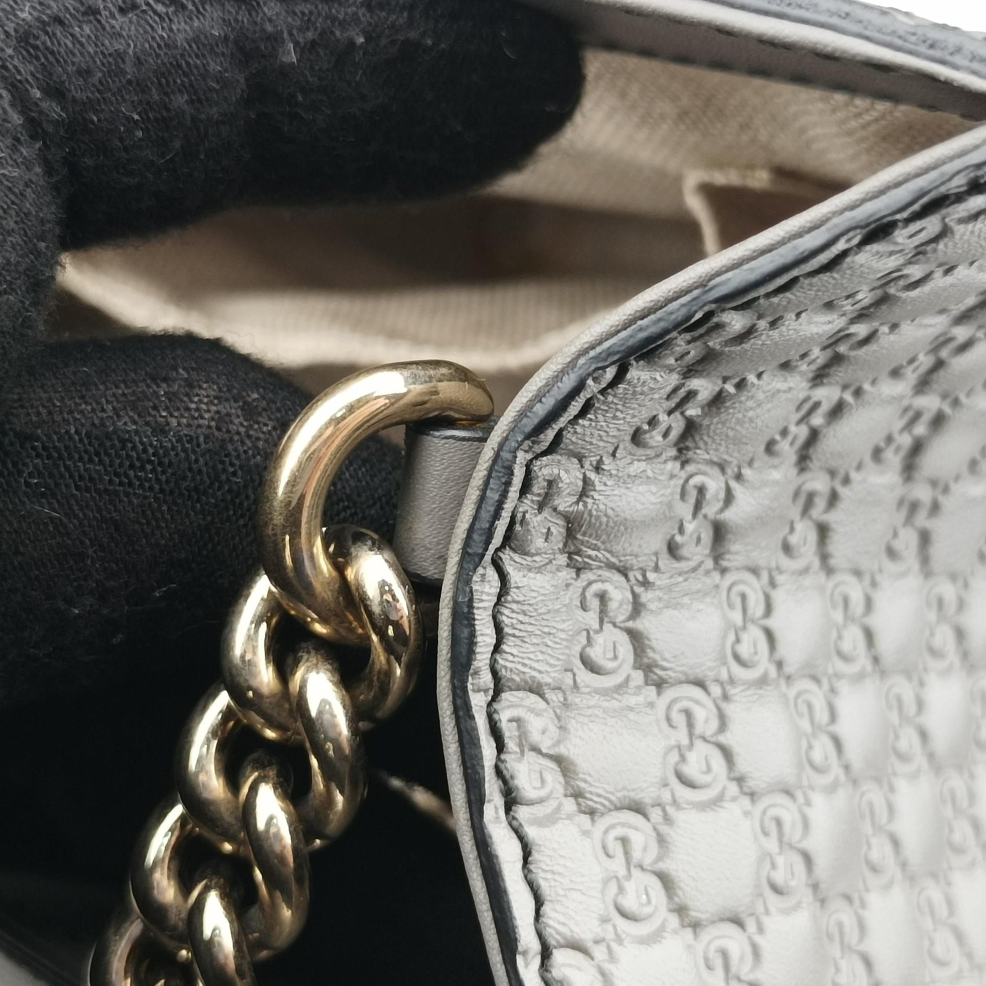 Pre-owned Gucci Emily Grey Leather 449635 shoulderbag | stylenewstar