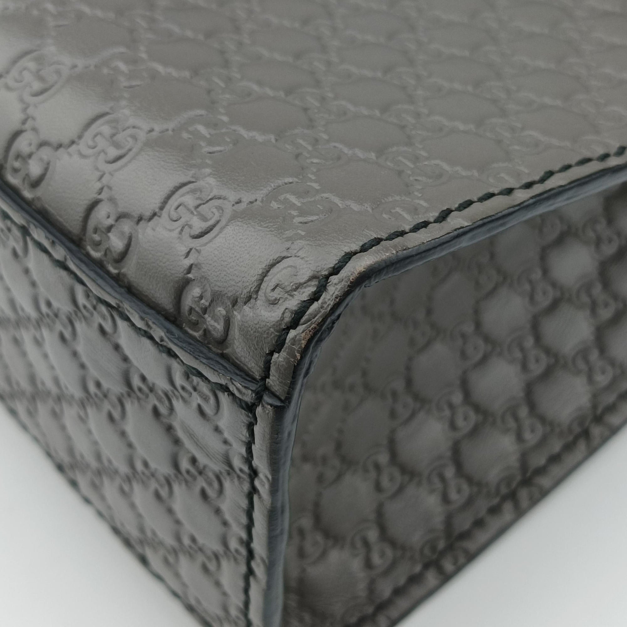 Pre-owned Gucci Emily Grey Leather 449635 shoulderbag | stylenewstar