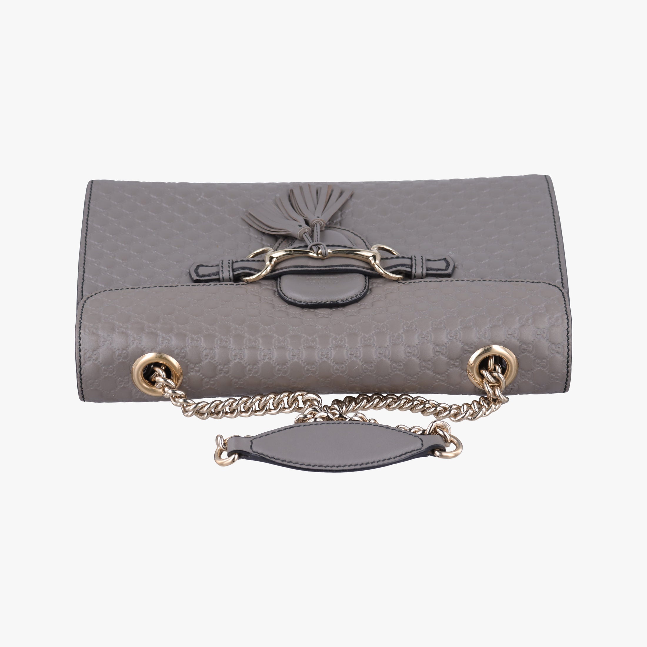 Pre-owned Gucci Emily Grey Leather 449635 shoulderbag | stylenewstar