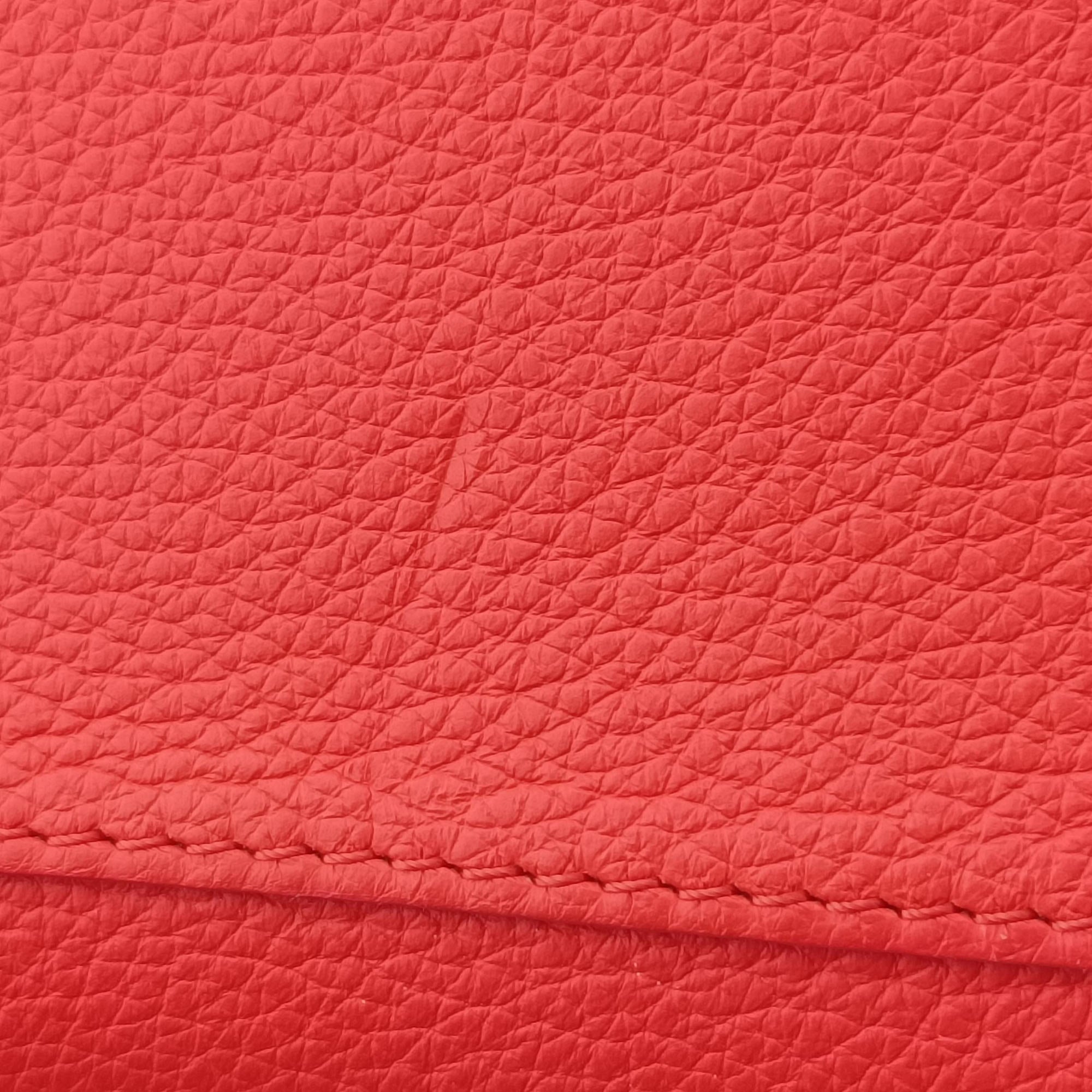 Pre-owned Delvaux Brillon MM Orange leather  shoulderbag | stylenewstar