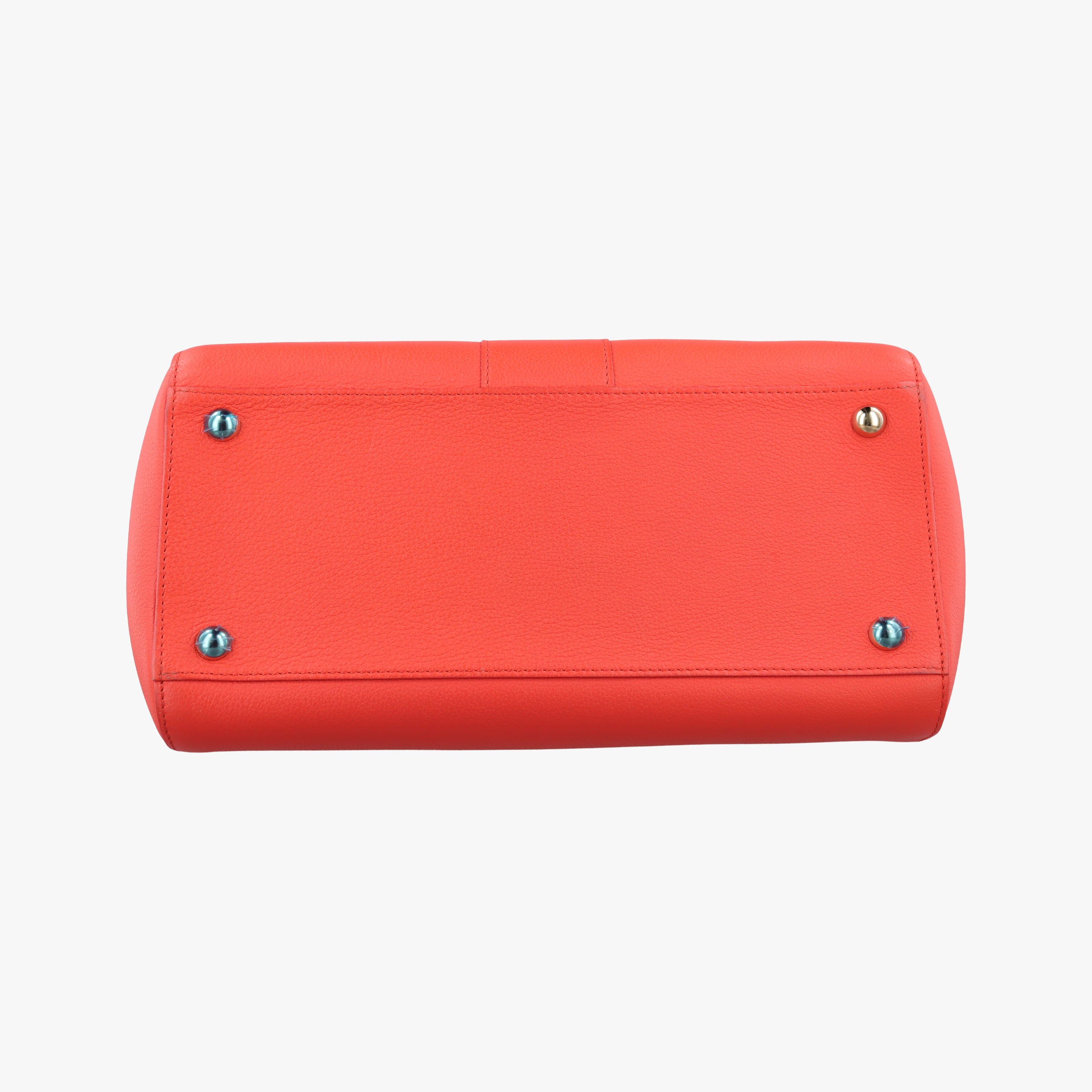 Pre-owned Delvaux Brillon MM Orange leather  shoulderbag | stylenewstar