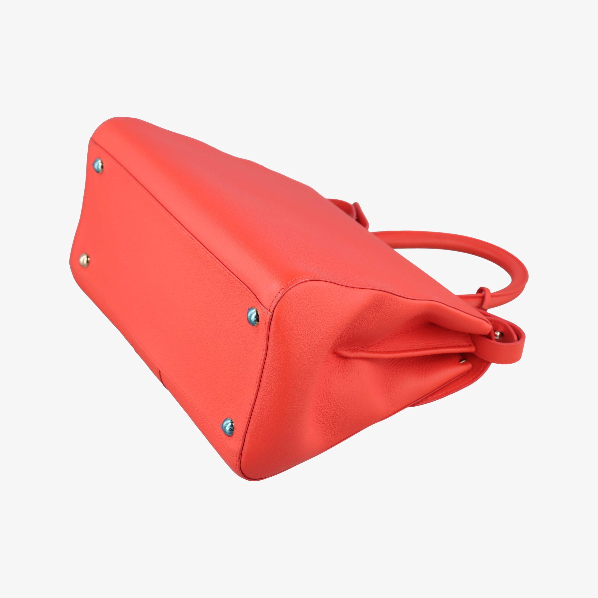 Pre-owned Delvaux Brillon MM Orange leather  shoulderbag | stylenewstar
