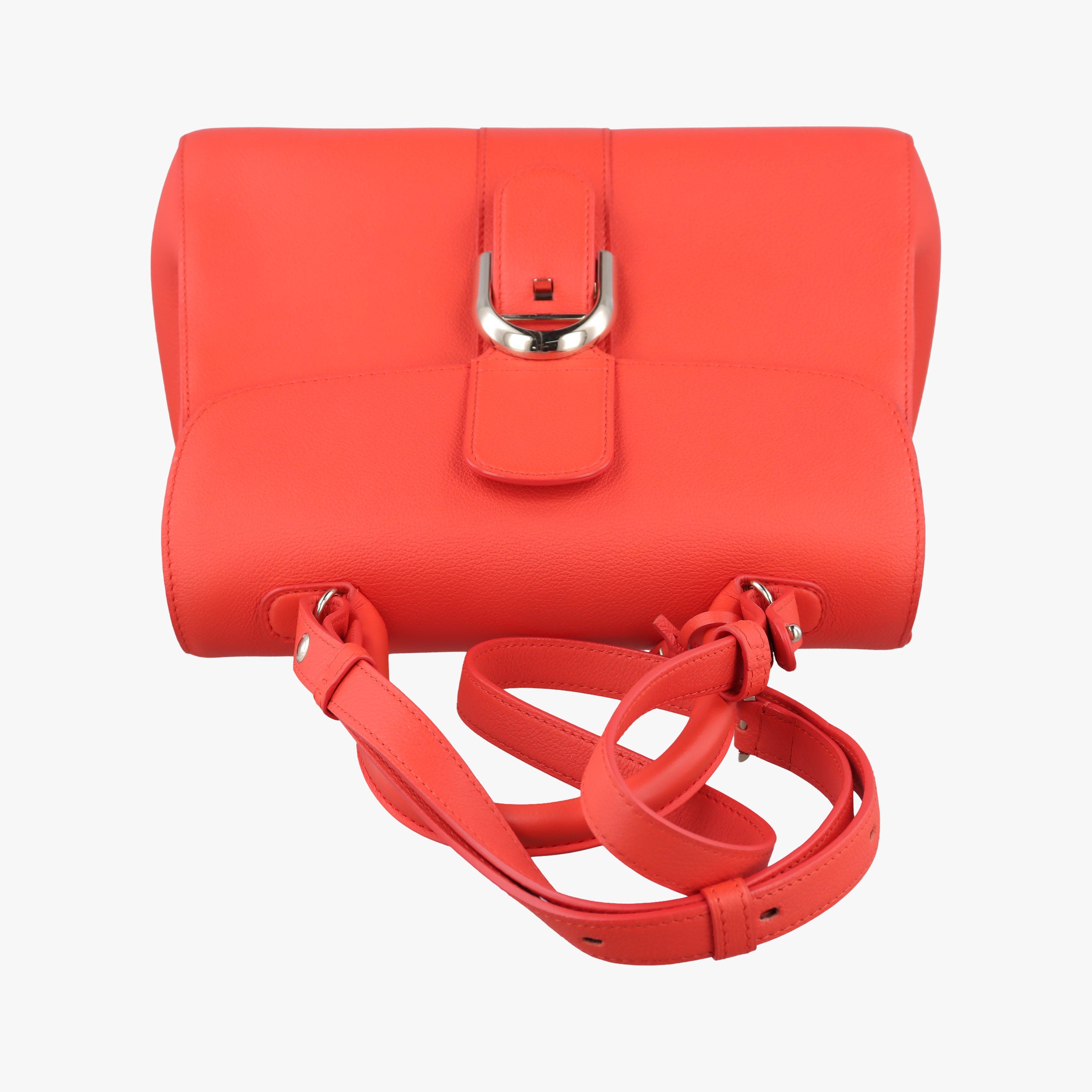 Pre-owned Delvaux Brillon MM Orange leather  shoulderbag | stylenewstar
