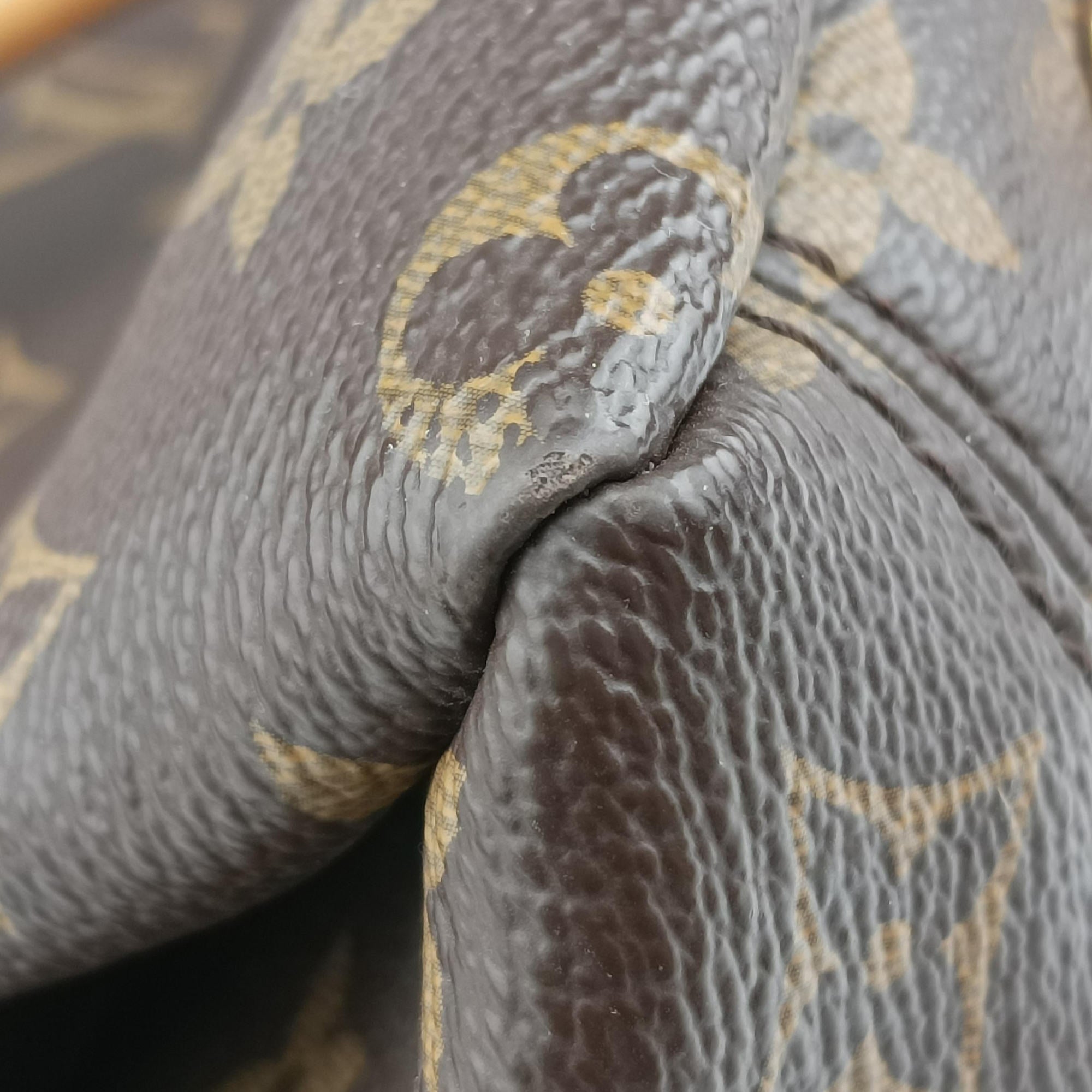 Pre-owned Louis Vuitton PALLAS brown×CERISE Monogram Canvas×calf leather M41175 shoulderbag | stylenewstar