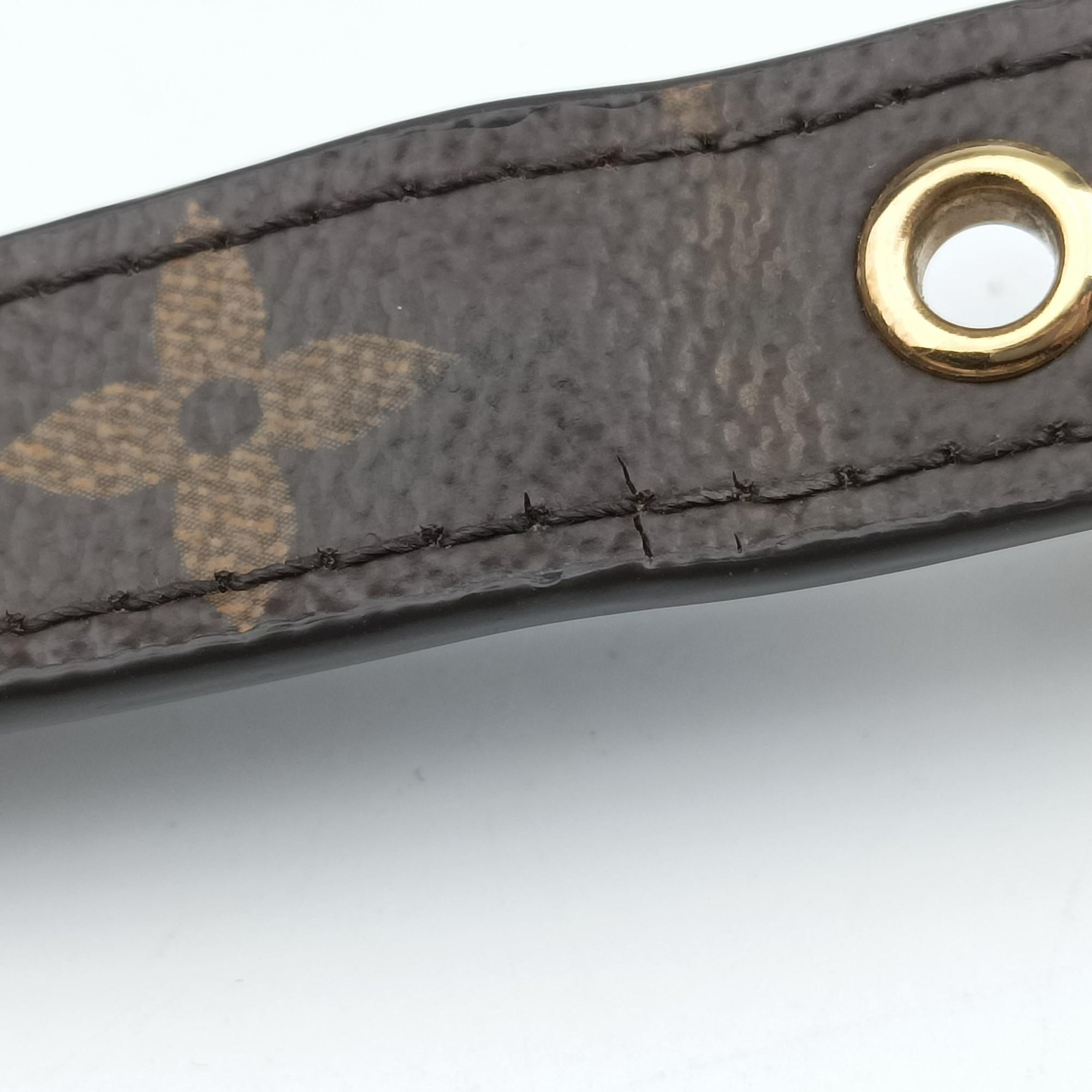 Pre-owned Louis Vuitton PALLAS brown×CERISE Monogram Canvas×calf leather M41175 shoulderbag | stylenewstar
